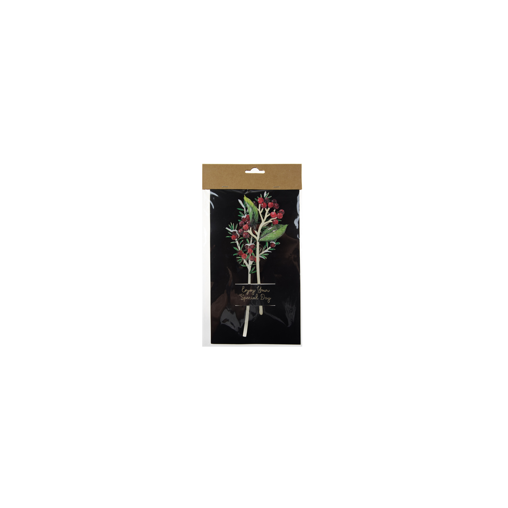 Pick bogyós ág fa 29cm S/2 piros/zöld