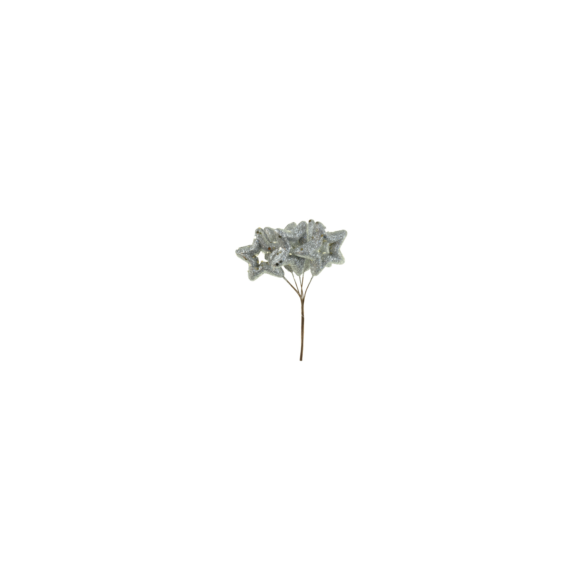 Pick csillag 3as 14CM glitteres ezüst