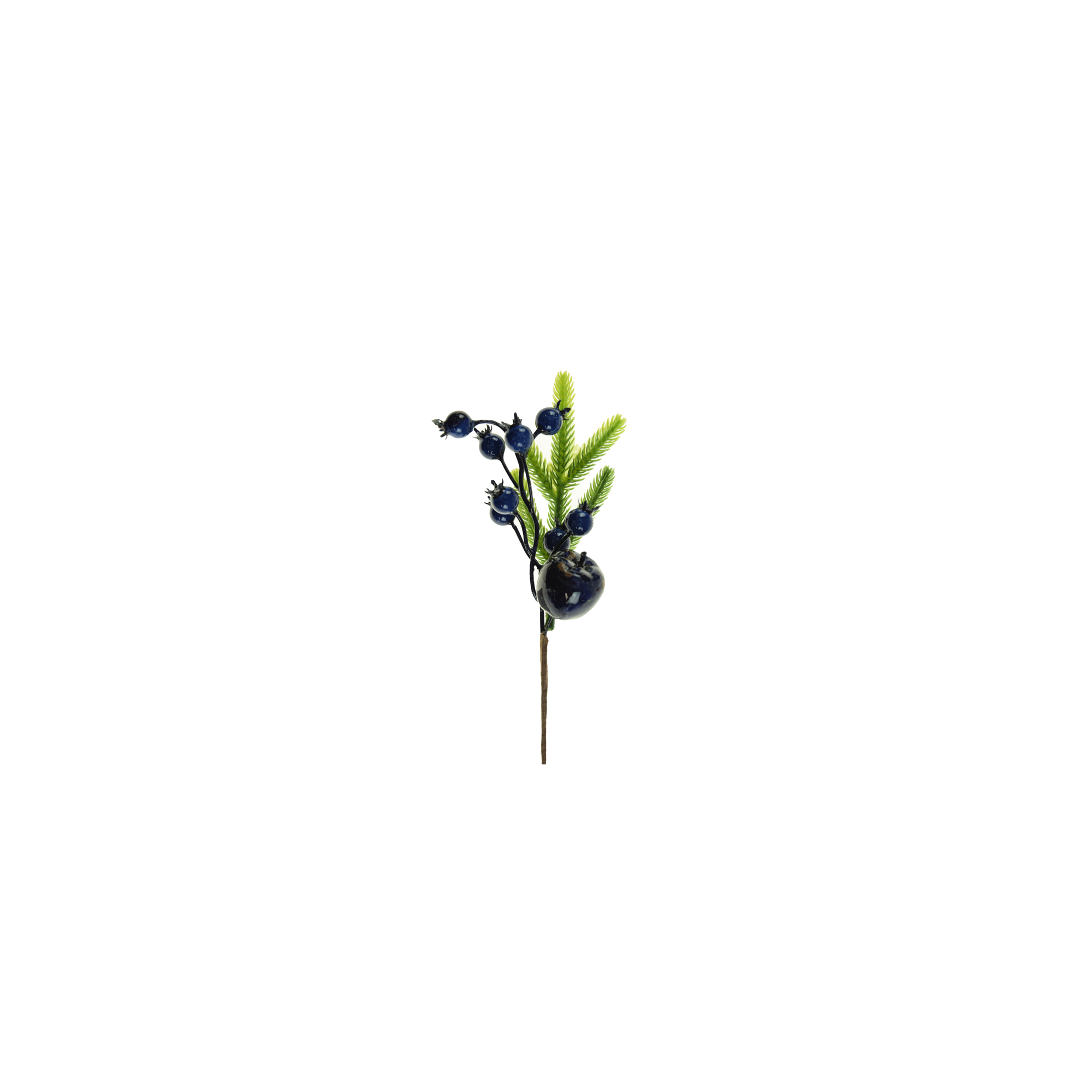 Pick csipkebogyó ág 20cm sötét kék