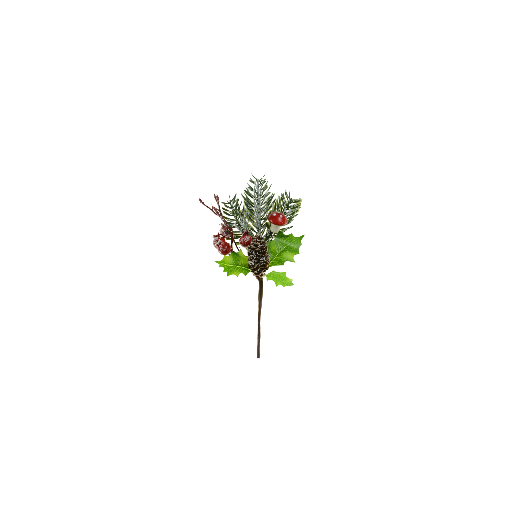 Pick fagyal ág bogyós 23CM zöld/piros