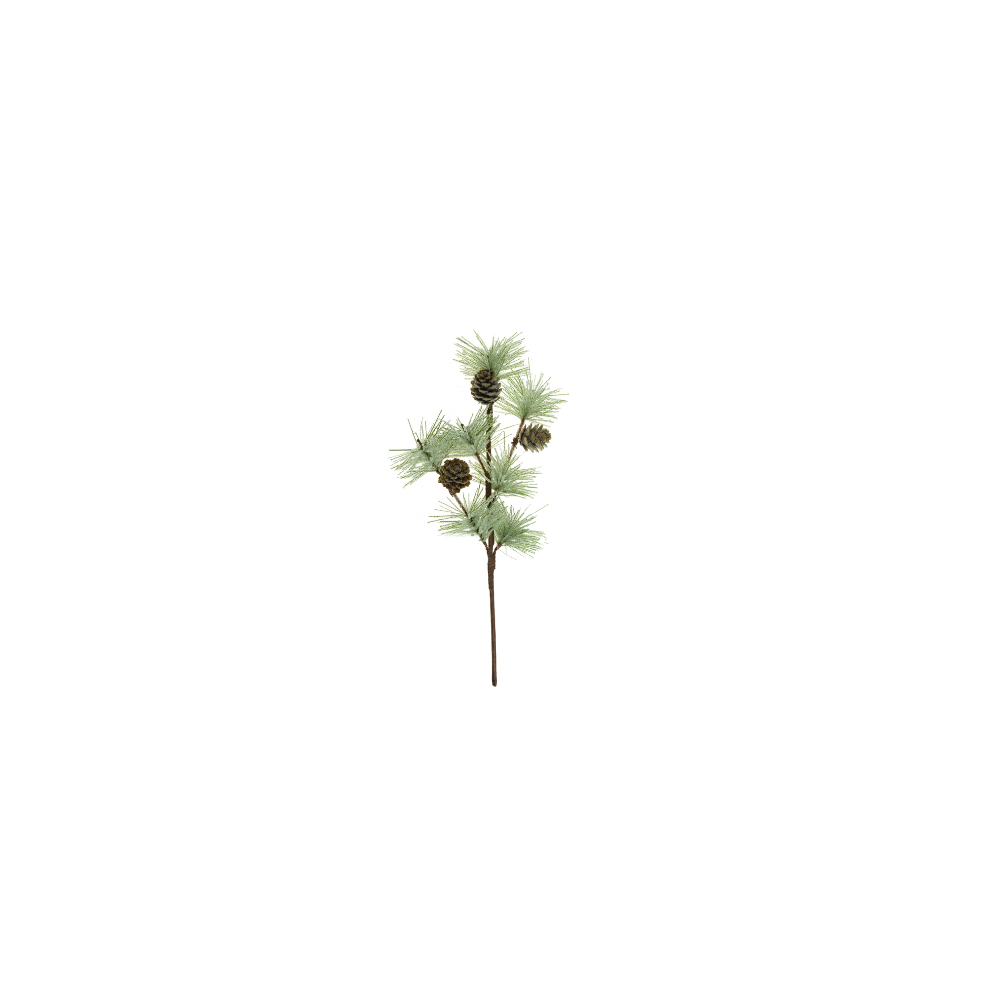 Pick fenyőág 32cm tobozzal barna/zöld