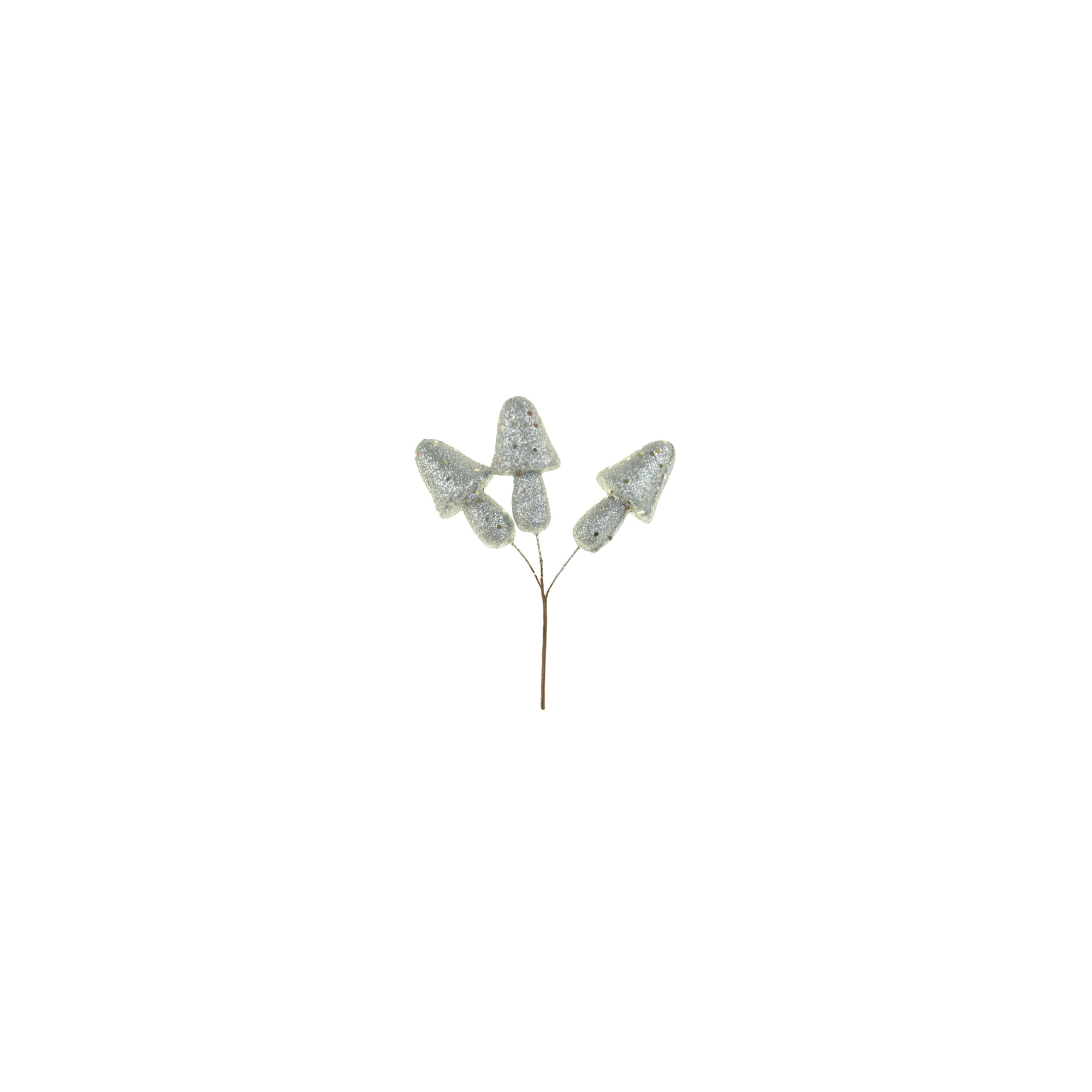 Pick gomba 3as 17CM glitteres ezüst