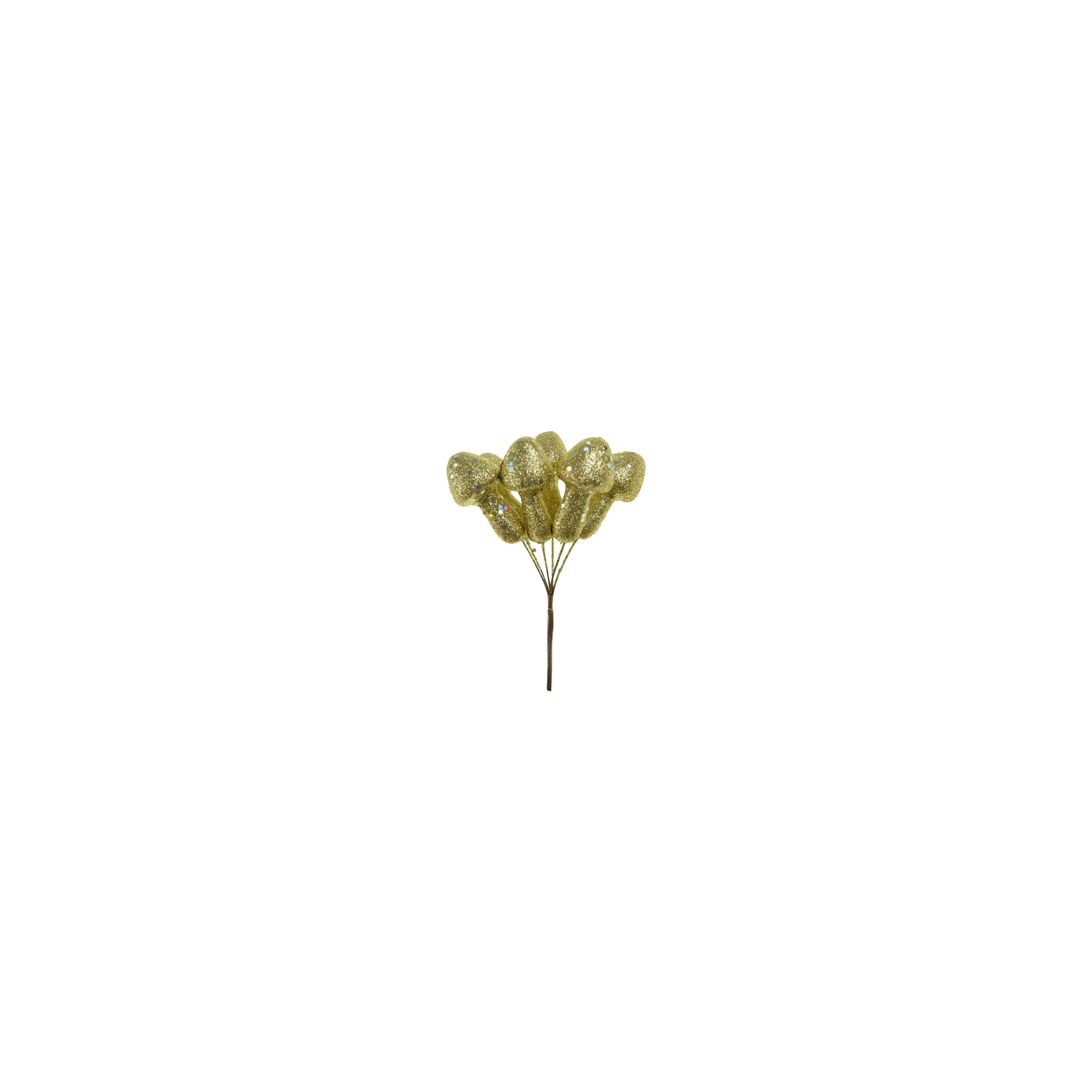 Pick gomba 6os 16CM glitteres arany