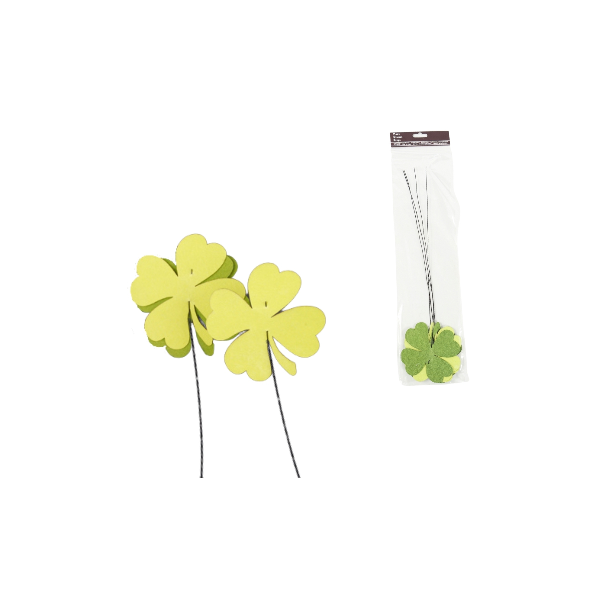 Pick Négylevelű lóhere papír 10cm s/3 sárga/zöld