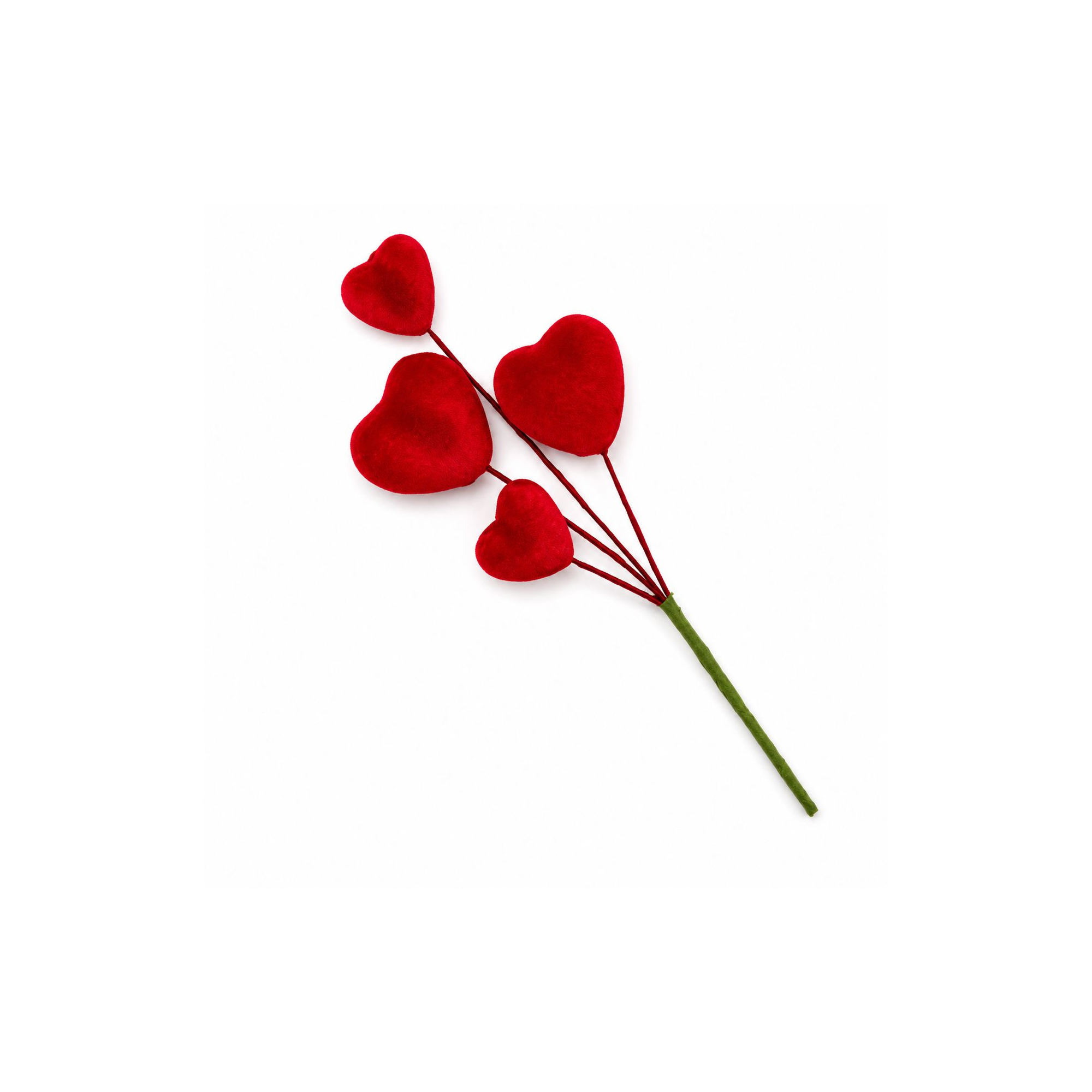 Pick szív műanyag 20cm piros