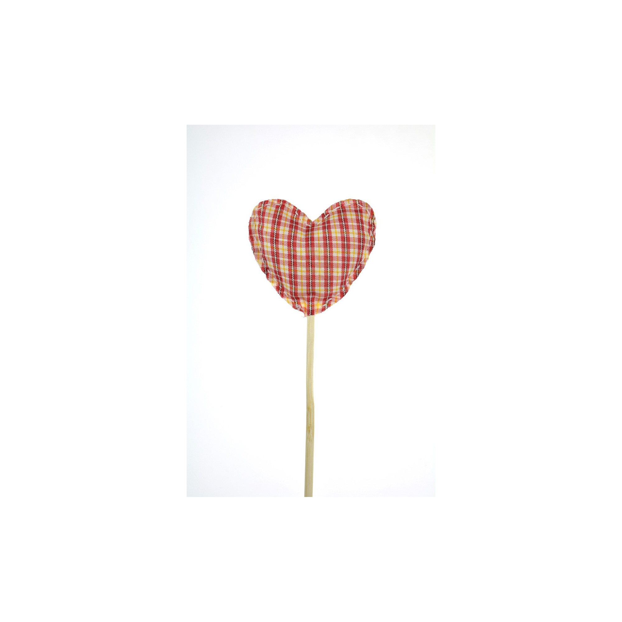 Pick szív textil kockás 50cm piros