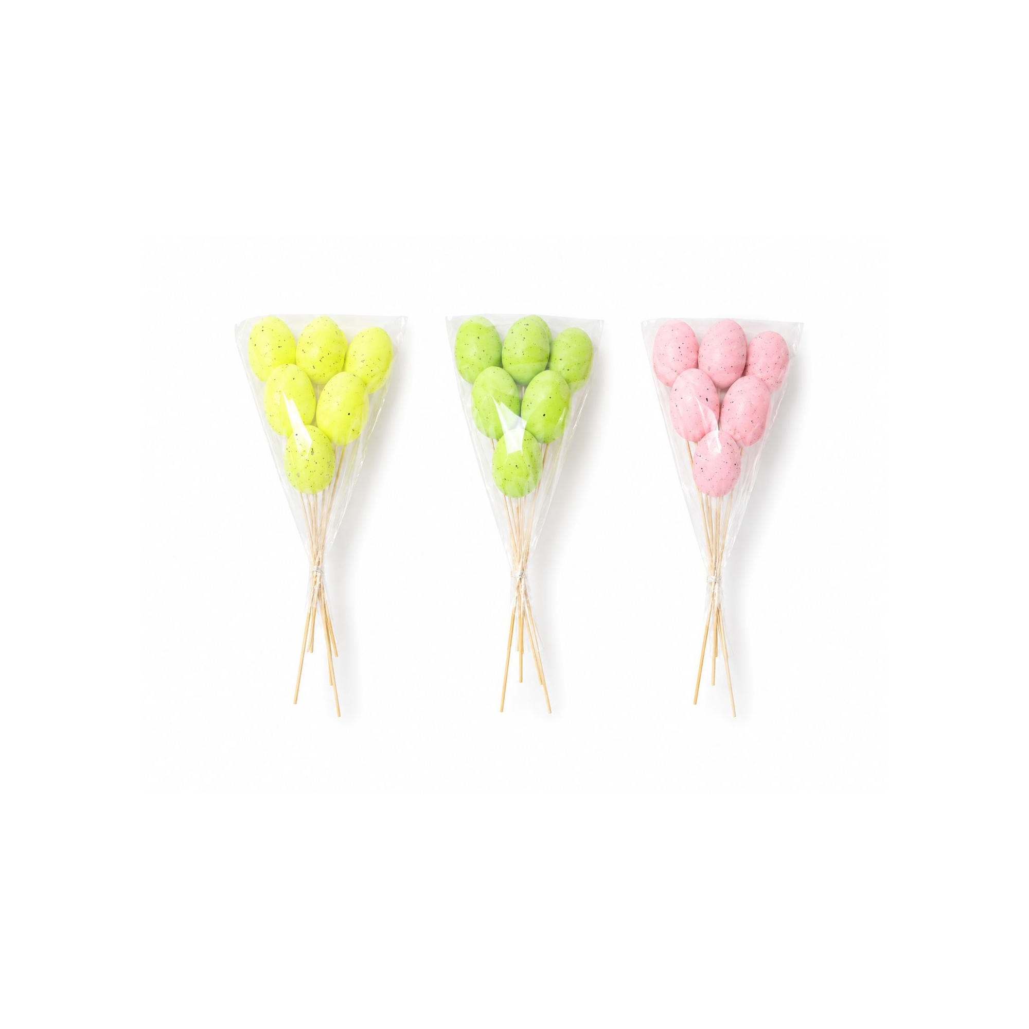 Pick tojás műanyag 5cm s/6 többféle sárga/zöld/rózsaszín
