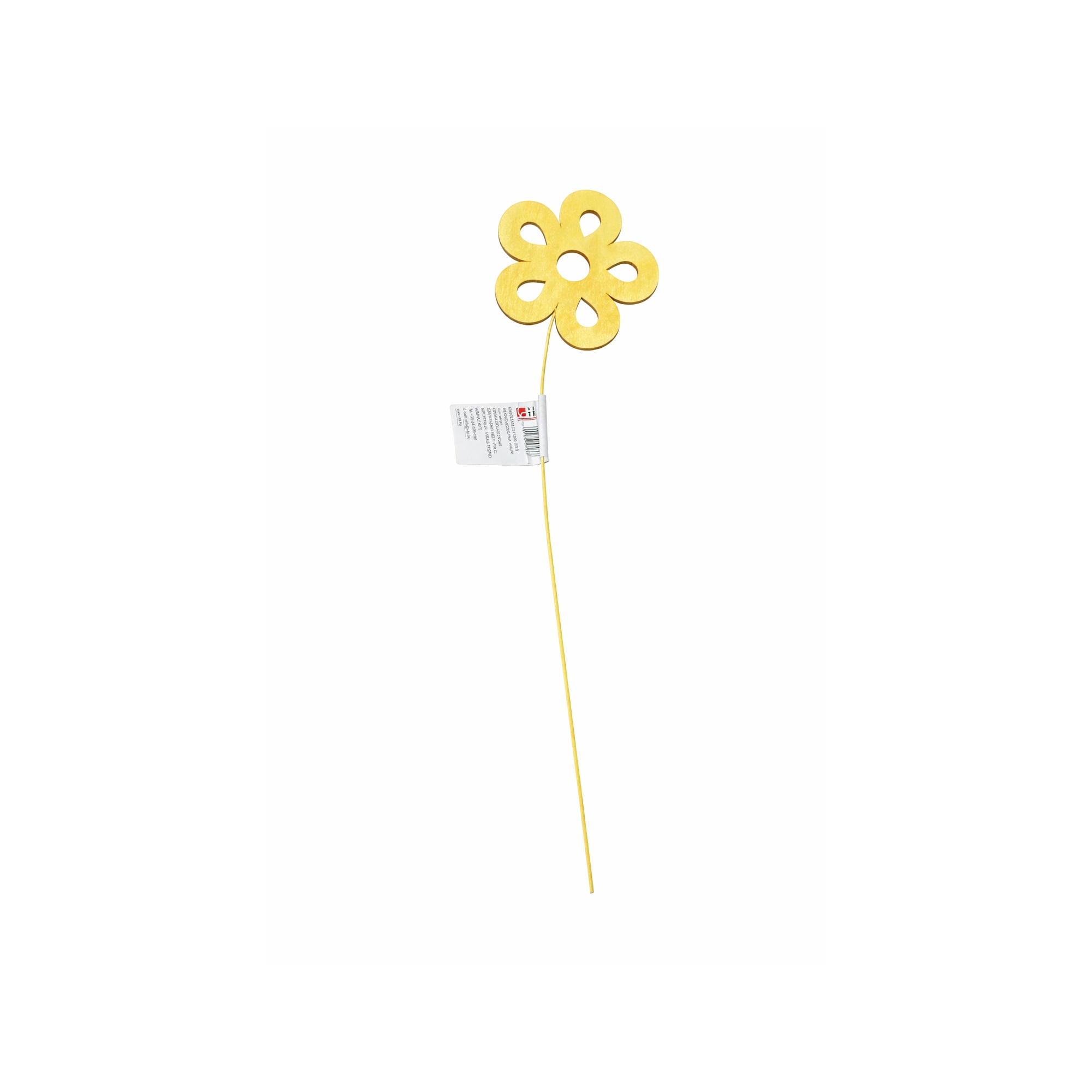 Pick virágfej fa 8cm sárga