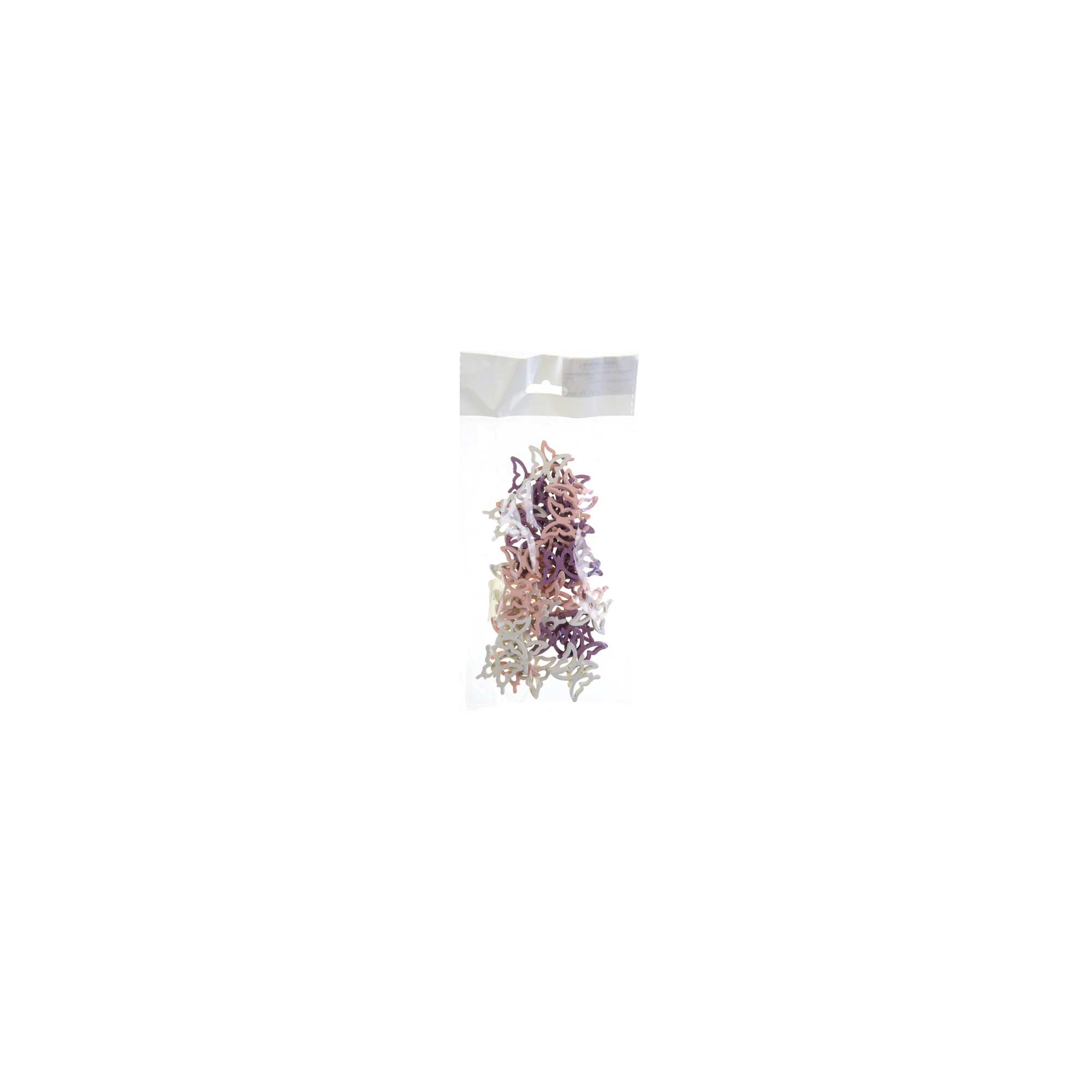 Pillangó fa 3cm s/60 lila/fehér/rózsaszín