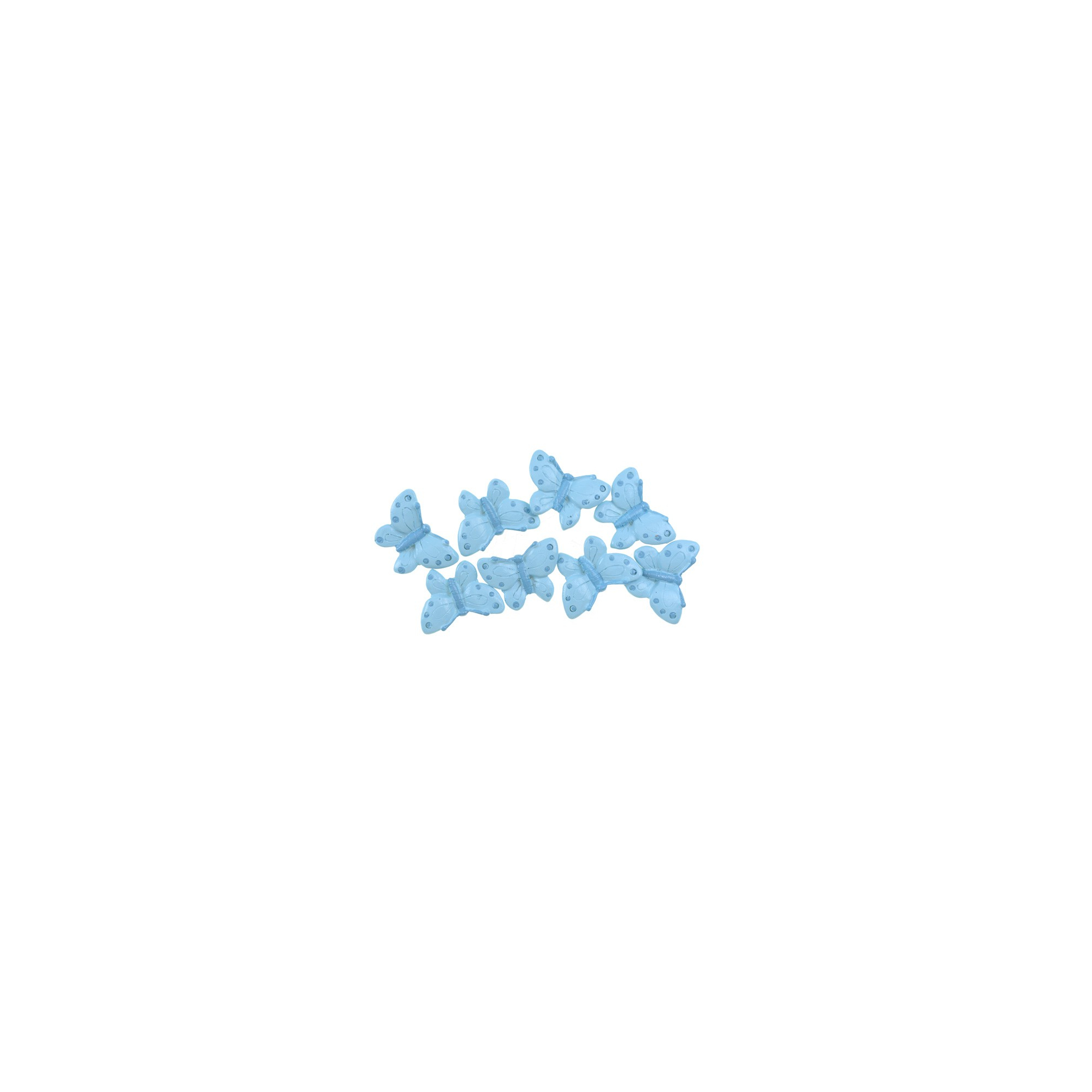 Pillangó poly 2,4cm s/8 kék