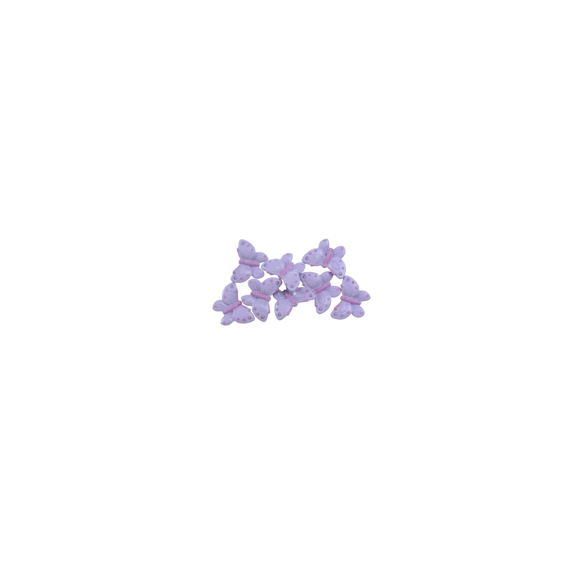 Pillangó poly 2,4cm s/8 lila