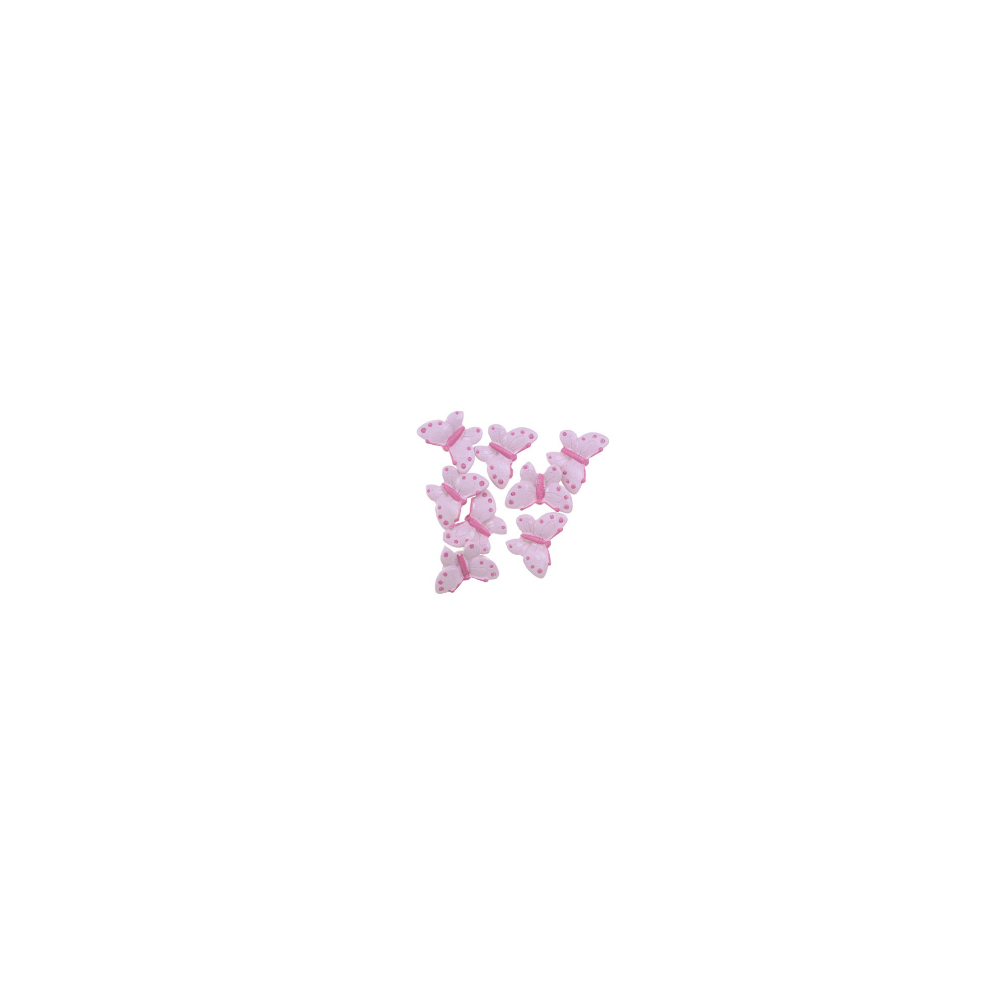 Pillangó poly 2,4cm s/8 rózsaszín