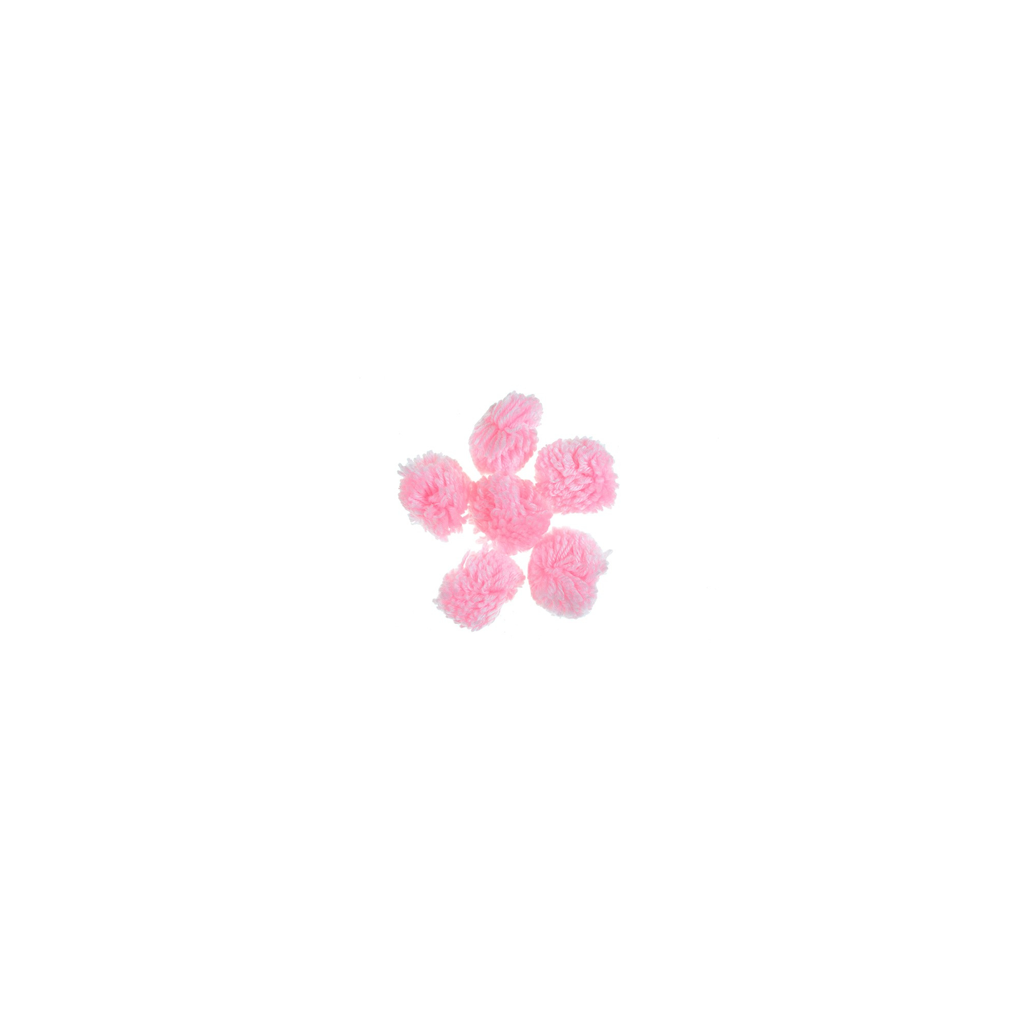 Pom-pom plüss 4cm s/6 rózsaszín