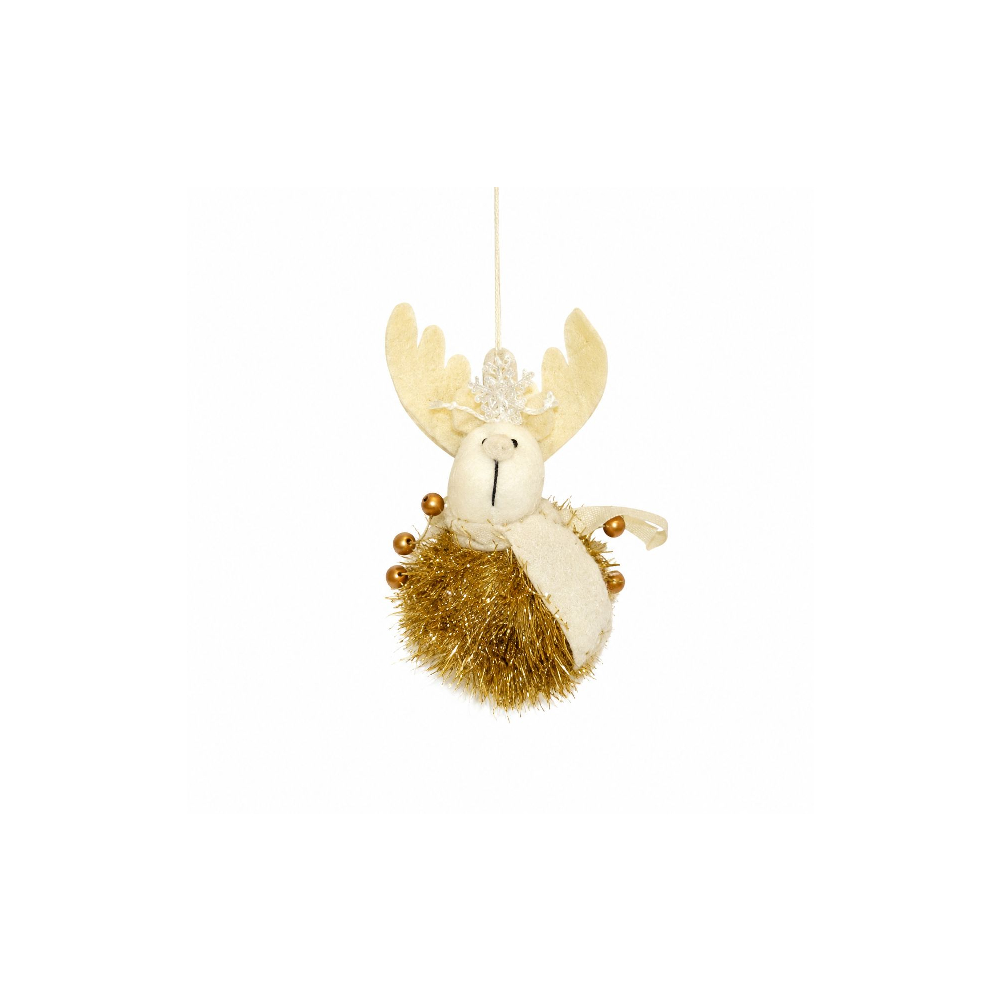 Figura rénszarvas filc 10cm sállal arany