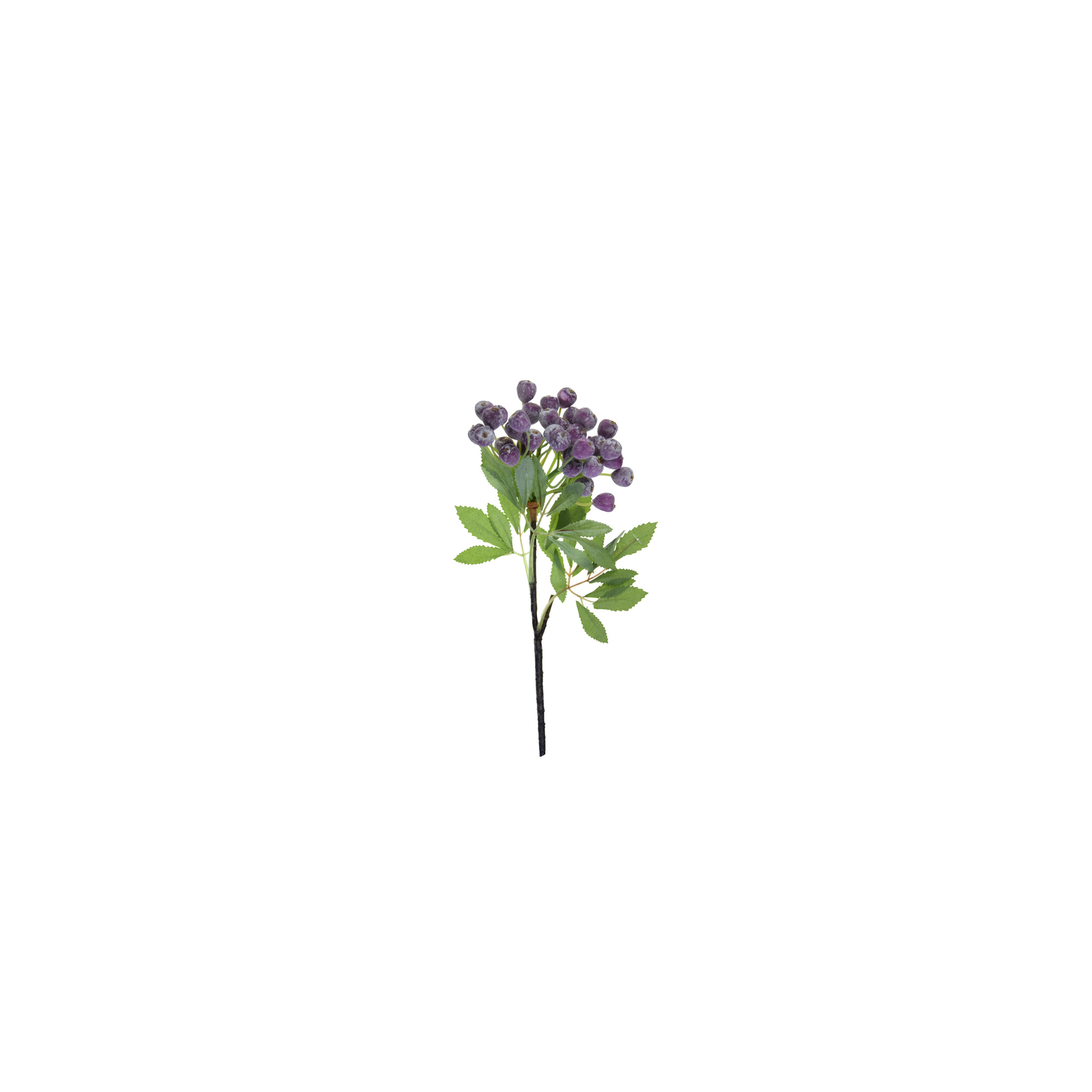 Selyemvirág bogyós ág 39cm lila