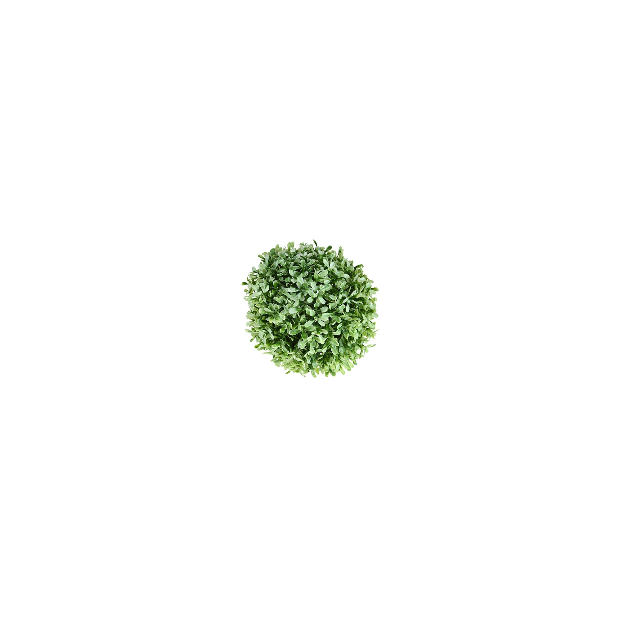 Selyemvirág buxus gömb D10 havas zöld