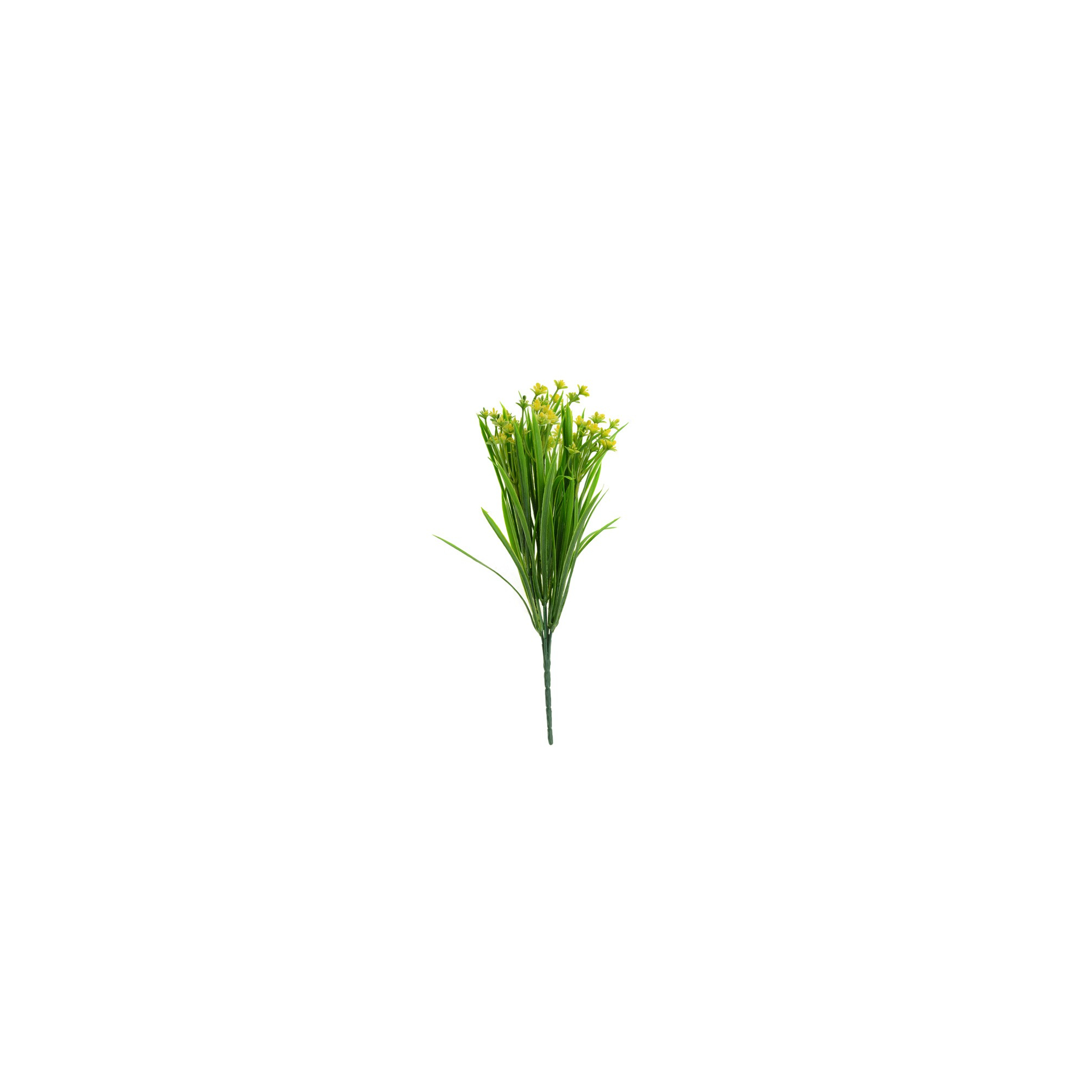 Selyemvirág csokor 27 cm díszfűvel sárga