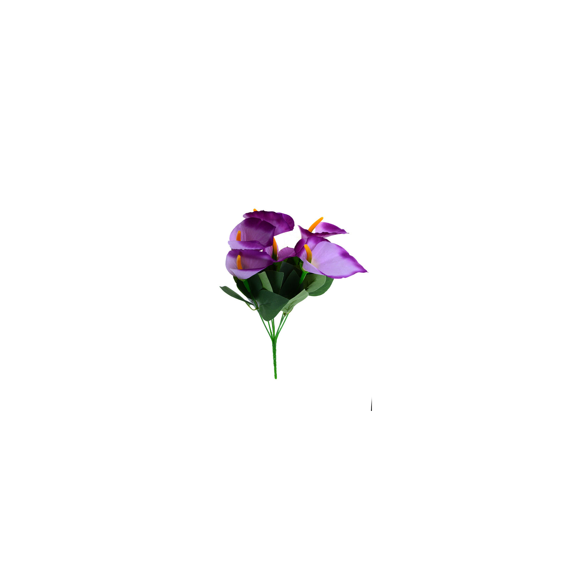 Selyemvirág csokor kála 5fej 33cm lila