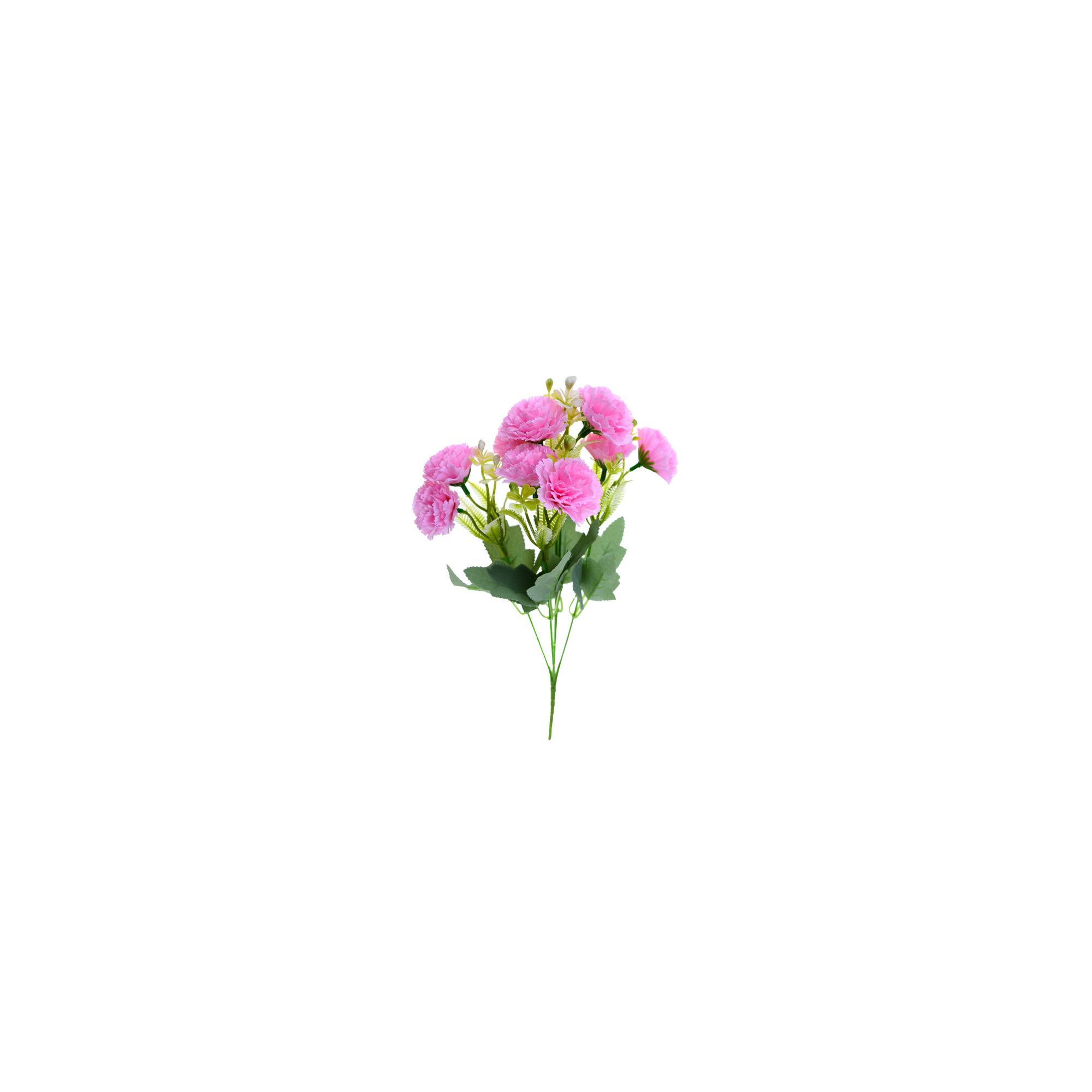 Selyemvirág csokor szegfű 5fej 35cm pink