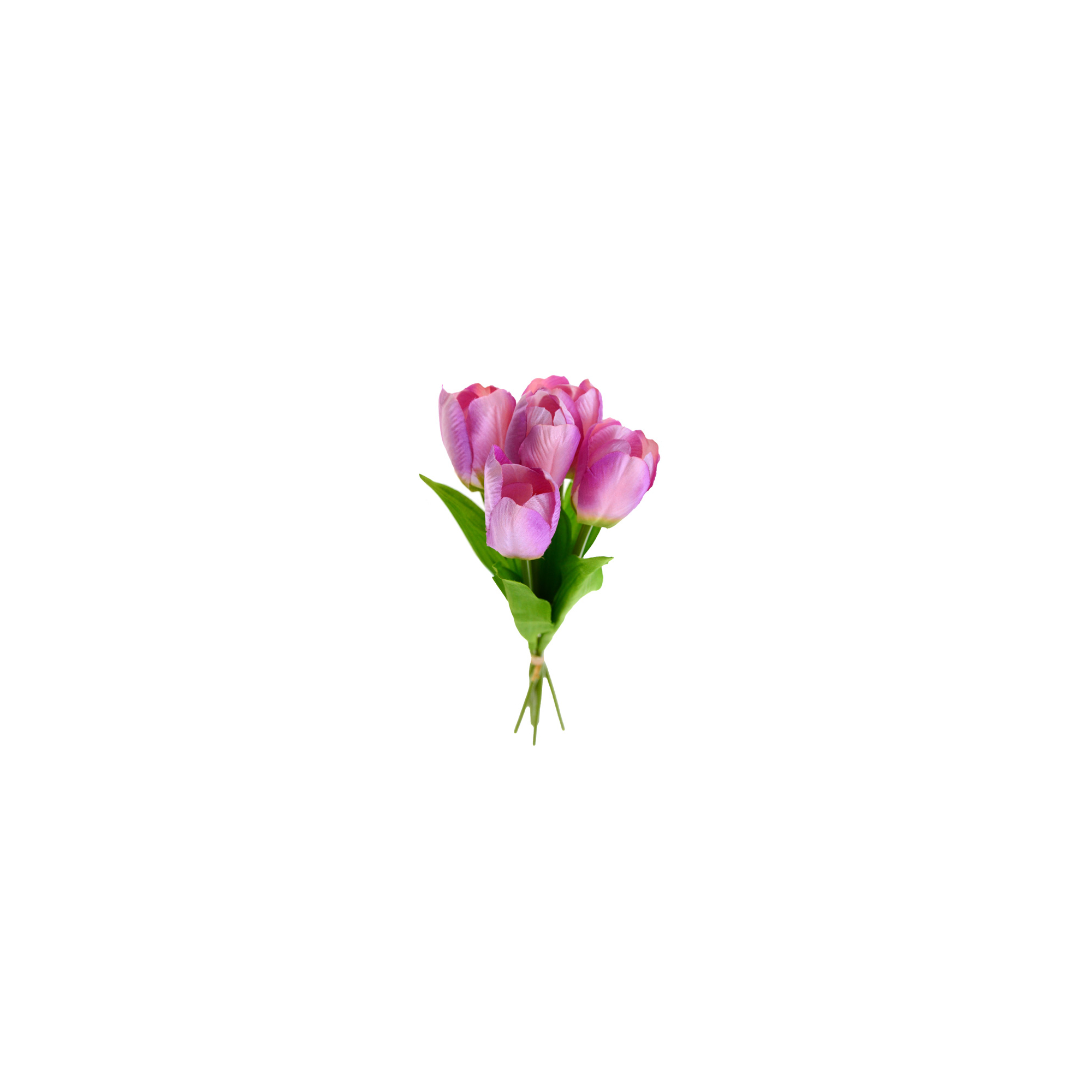 Selyemvirág csokor tulipán 5x 37cm lila