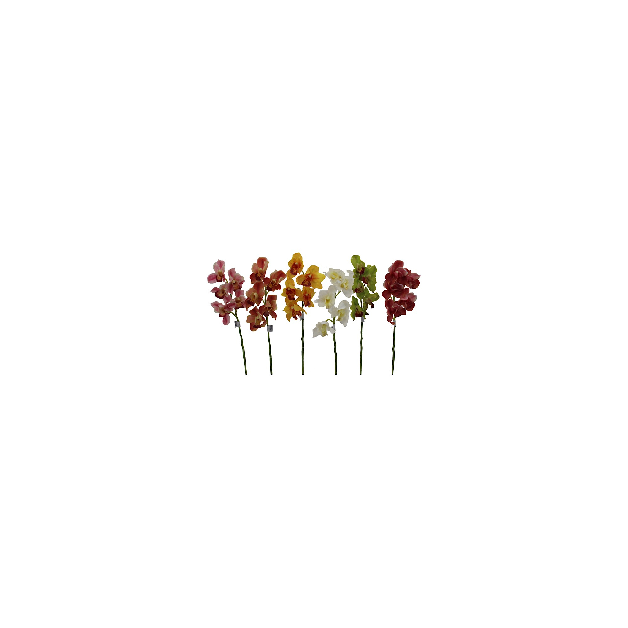Selyemvirág csónakorchidea 60cm 5fej krém