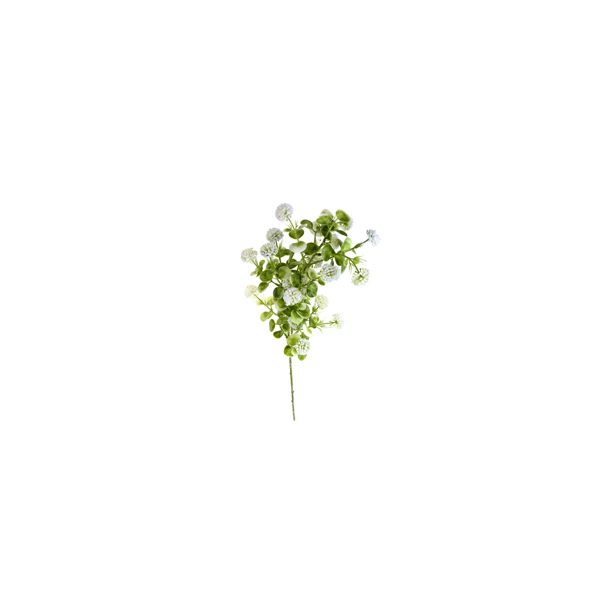 Selyemvirág eucalyptus ág 61cm zöld/fehér