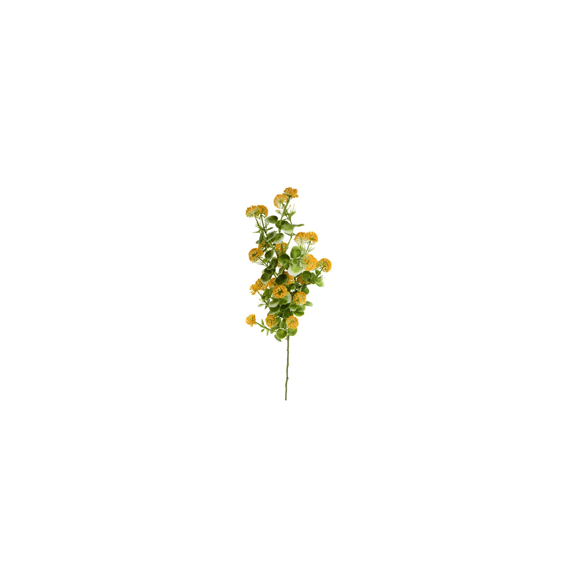 Selyemvirág eucalyptus ág 61cm zöld/narancs