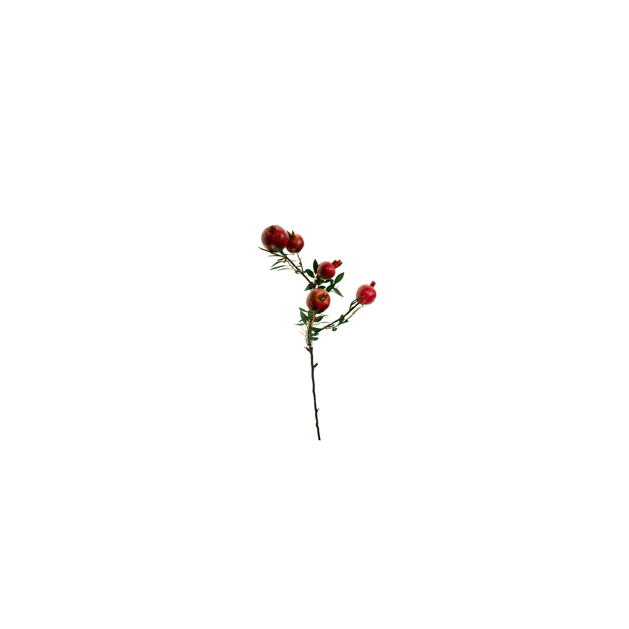 Selyemvirág gránátalma ág 80cm piros