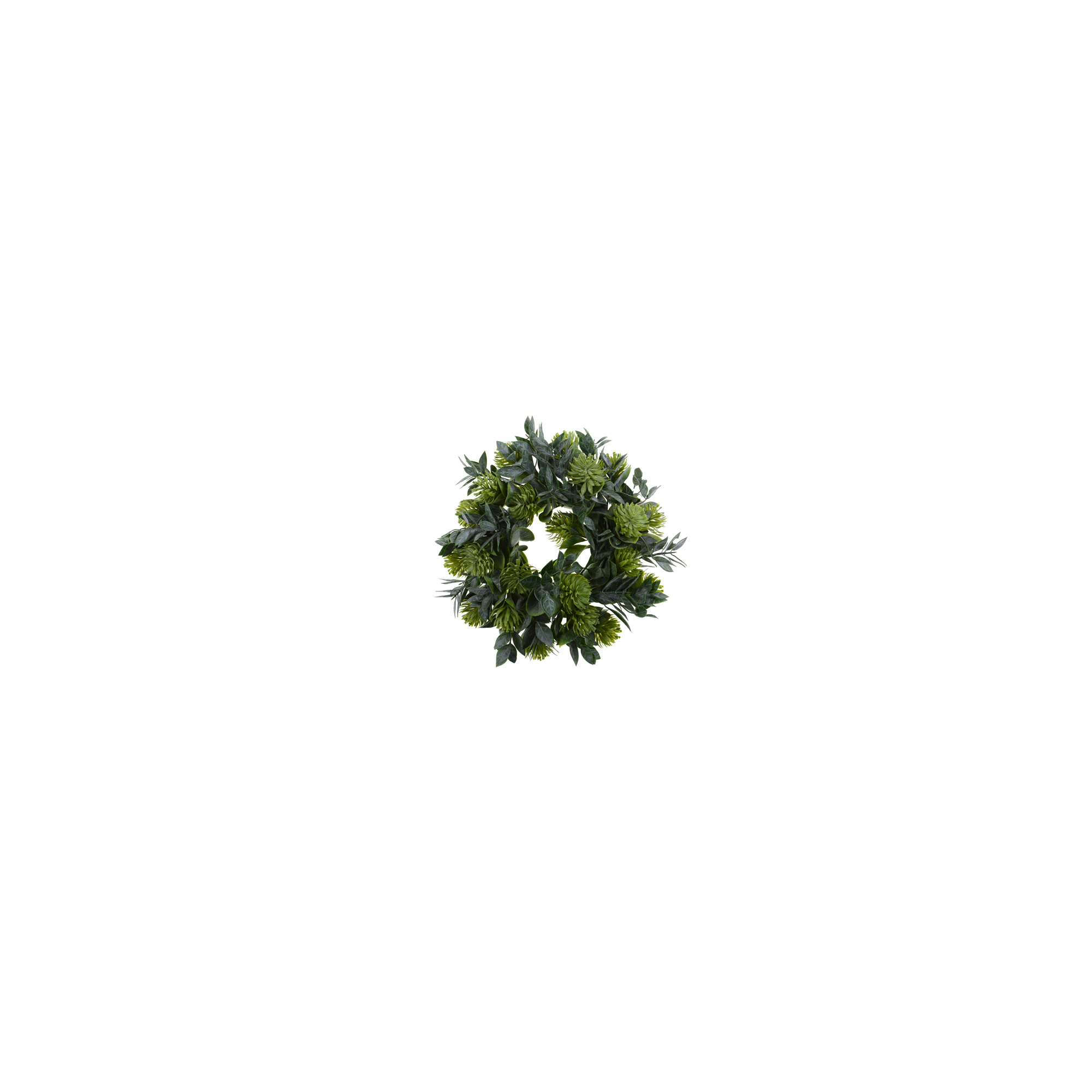 Selyemvirág koszorú 24cm zöld