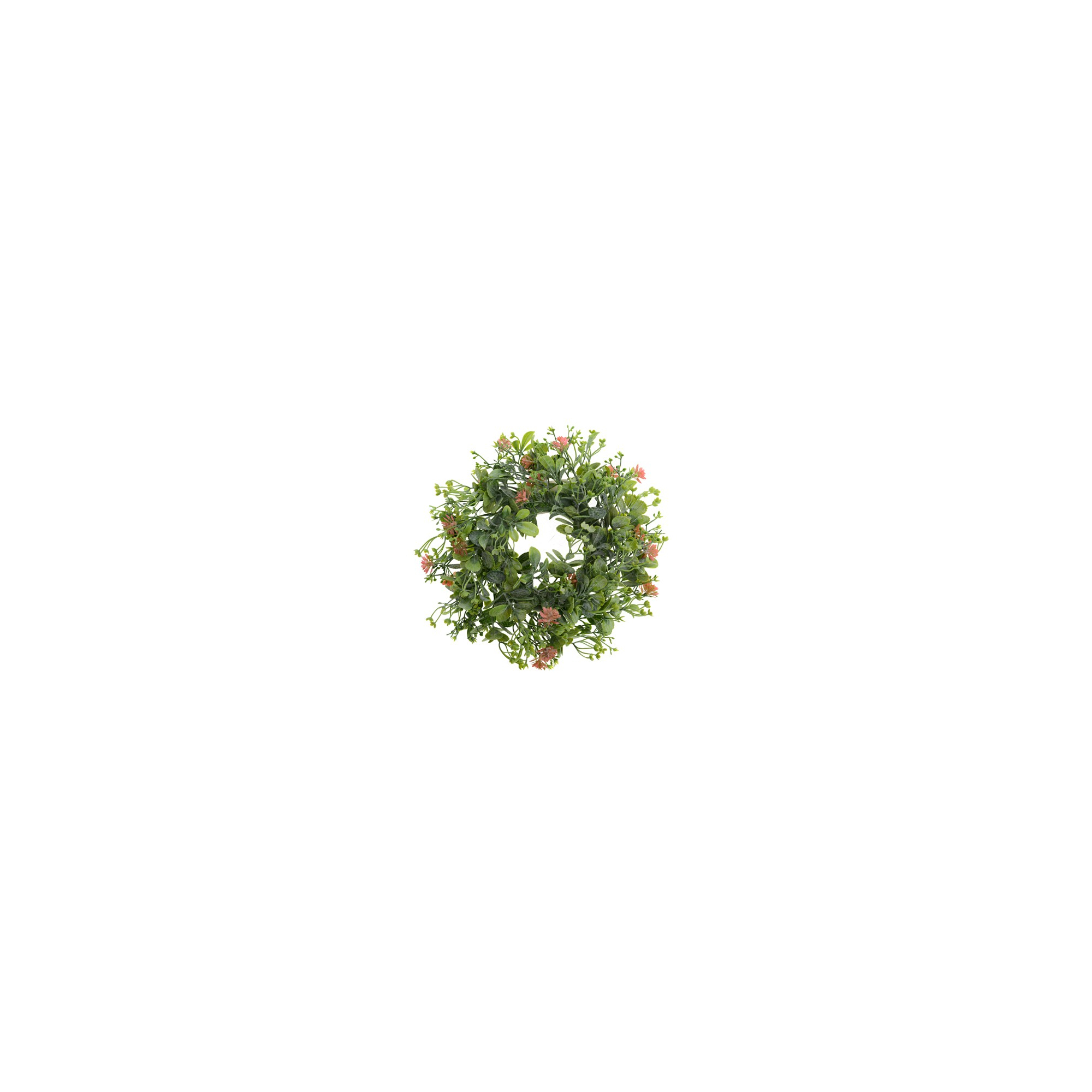Selyemvirág koszorú 26cm korall
