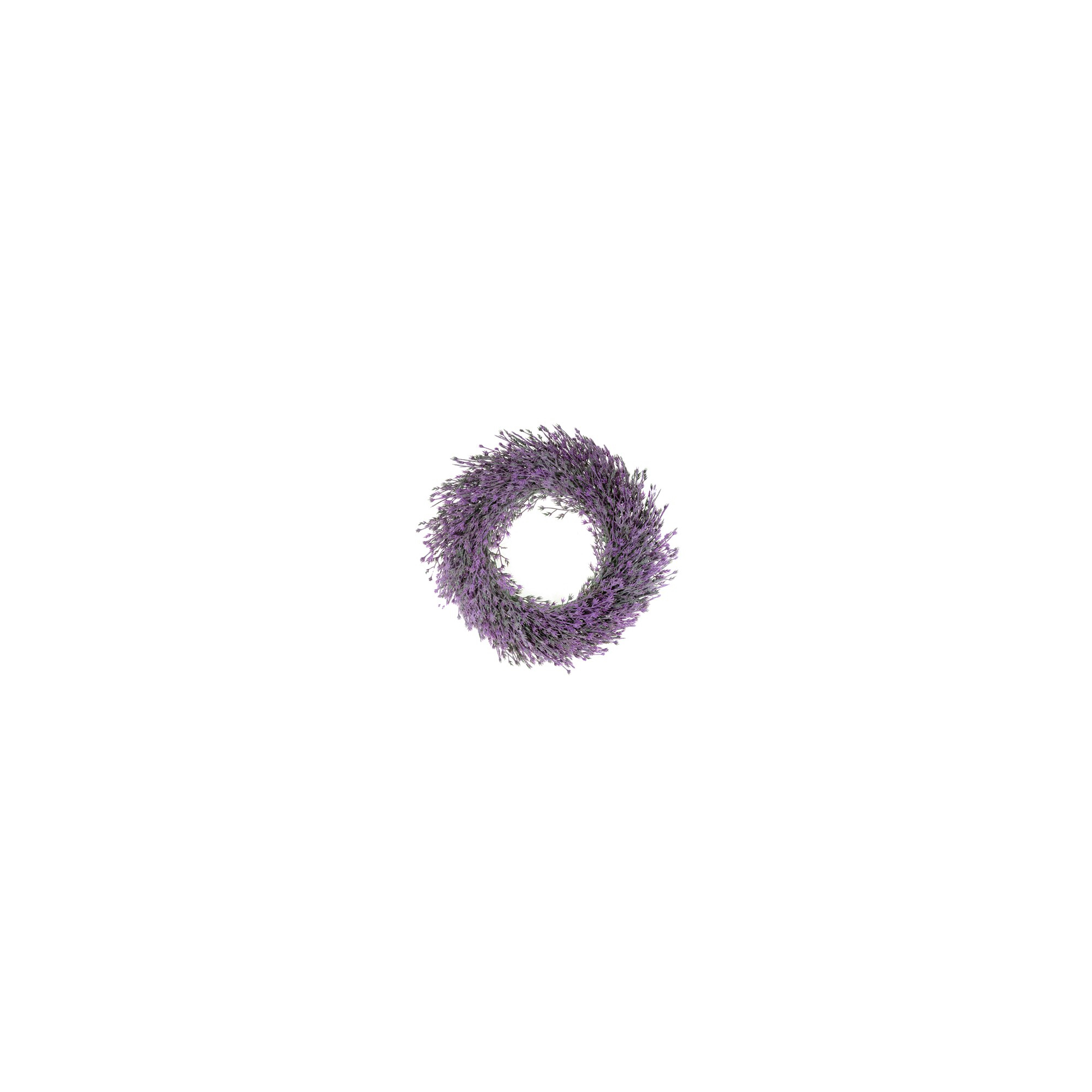 Selyemvirág koszorú 42cm levendula