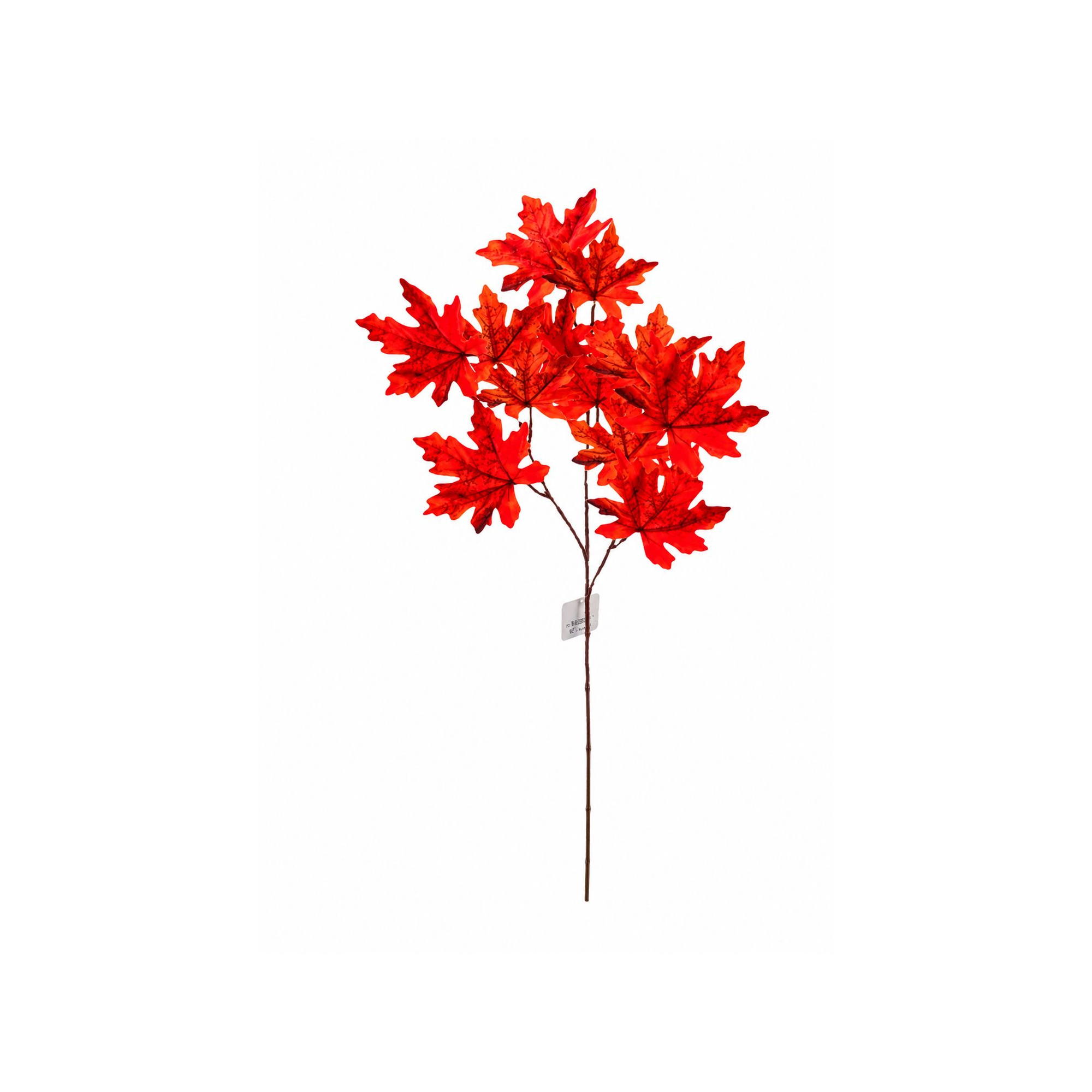 Selyemvirág leveles ág 79cm narancs