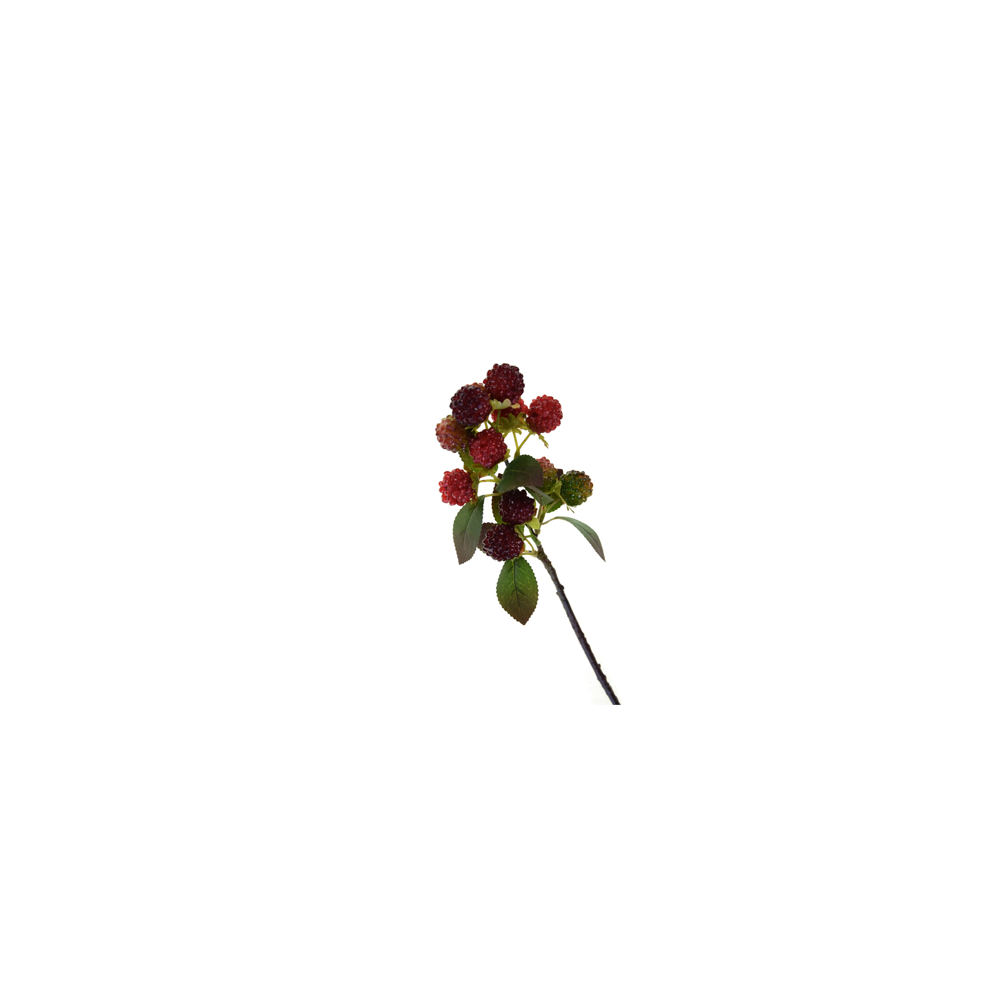 Selyemvirág licsi ág 30cm piros