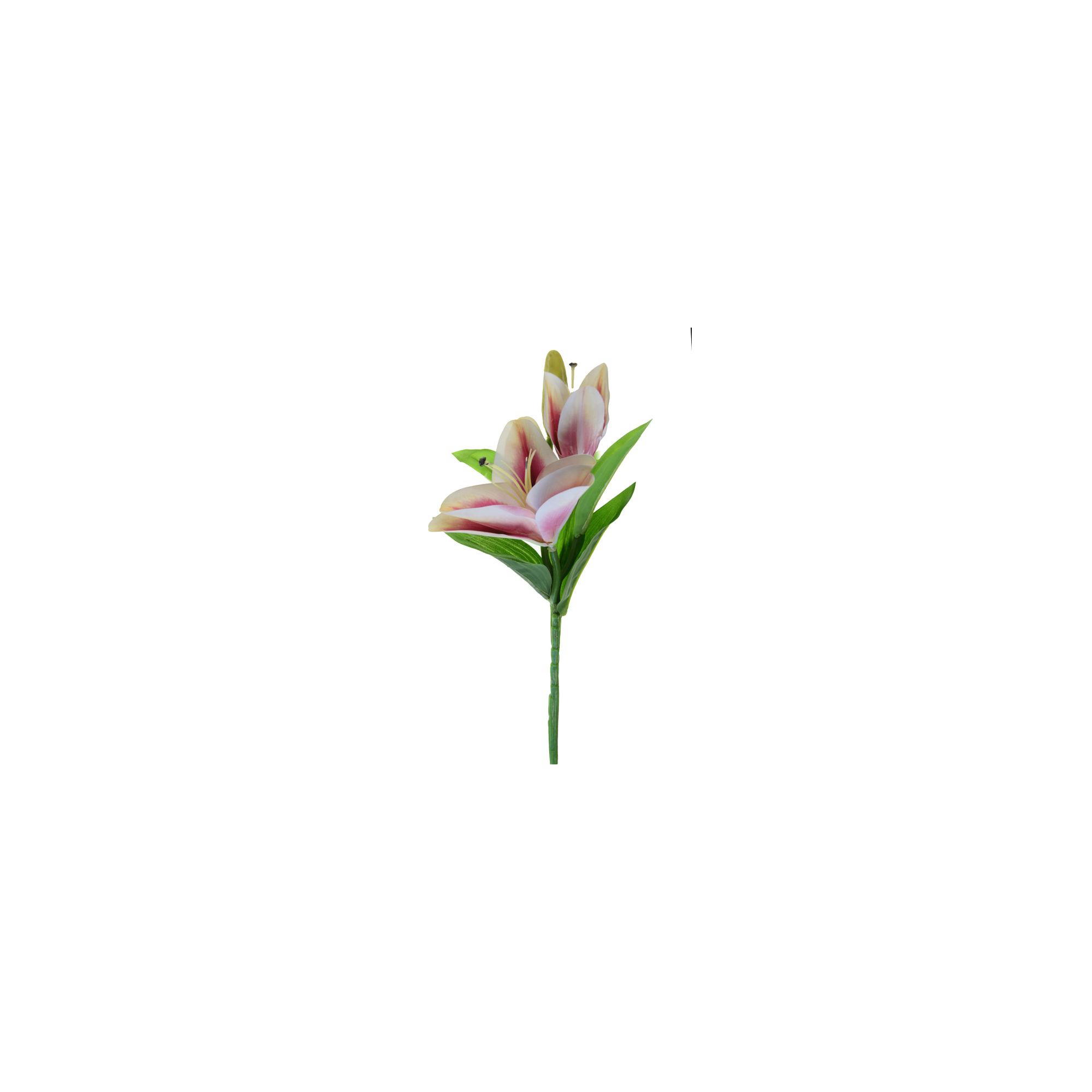 Selyemvirág liliom 2fej 39cm rózsaszín