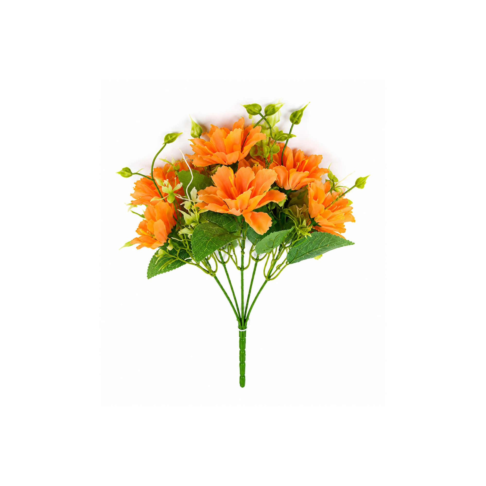 Selyemvirág liliom csokor 30cm narancs