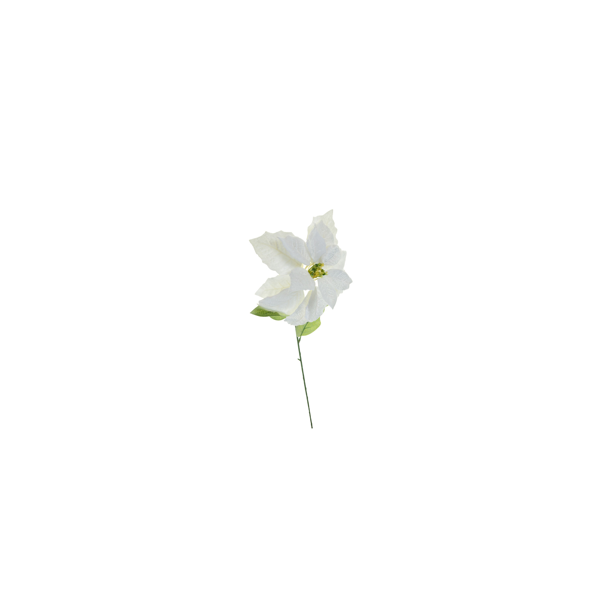 Selyemvirág mikulásvirág szálas 65CM 1fej fehér