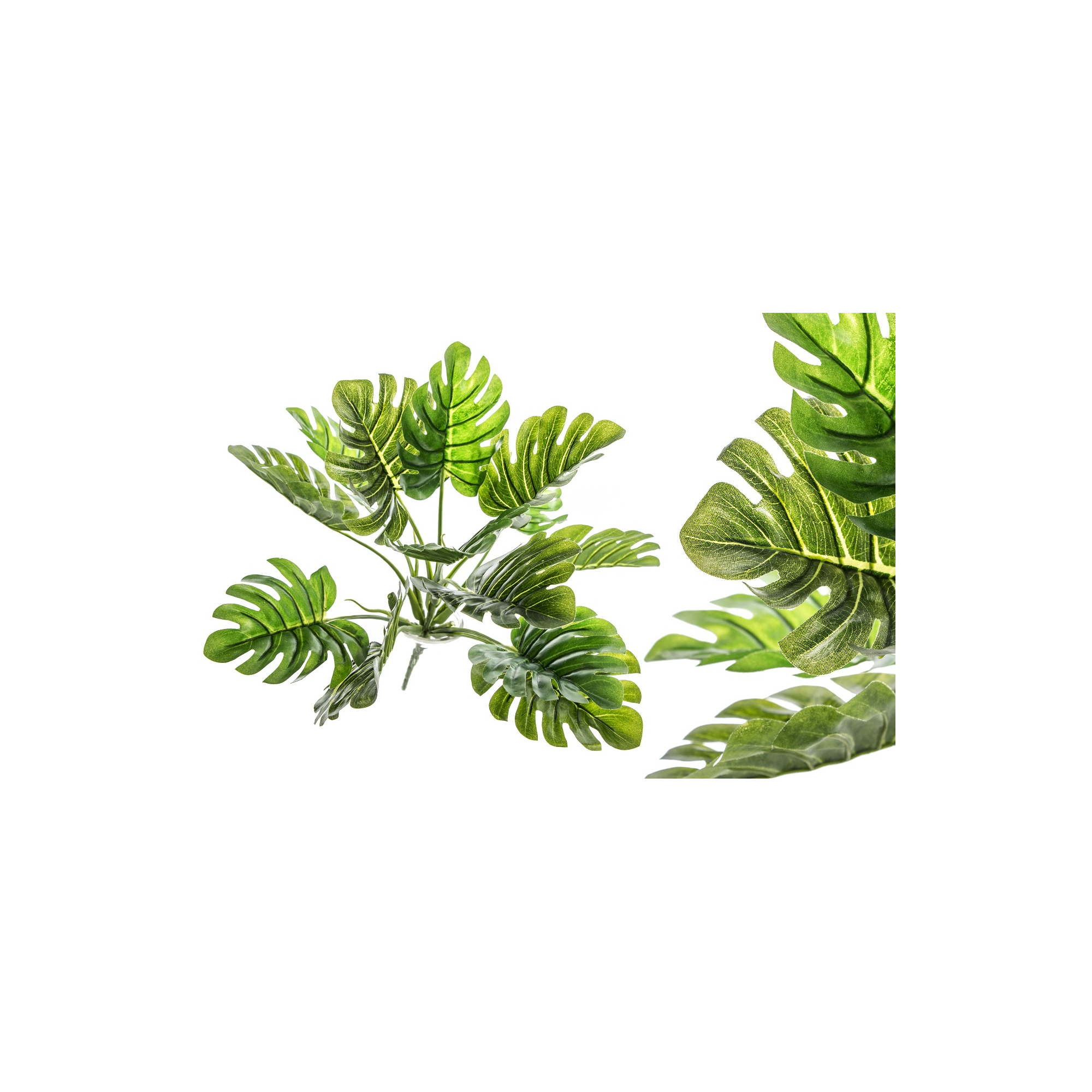 Selyemvirg monstera levl csokor 40cm zld - Virg -s dekorcis  nagykereskedelem