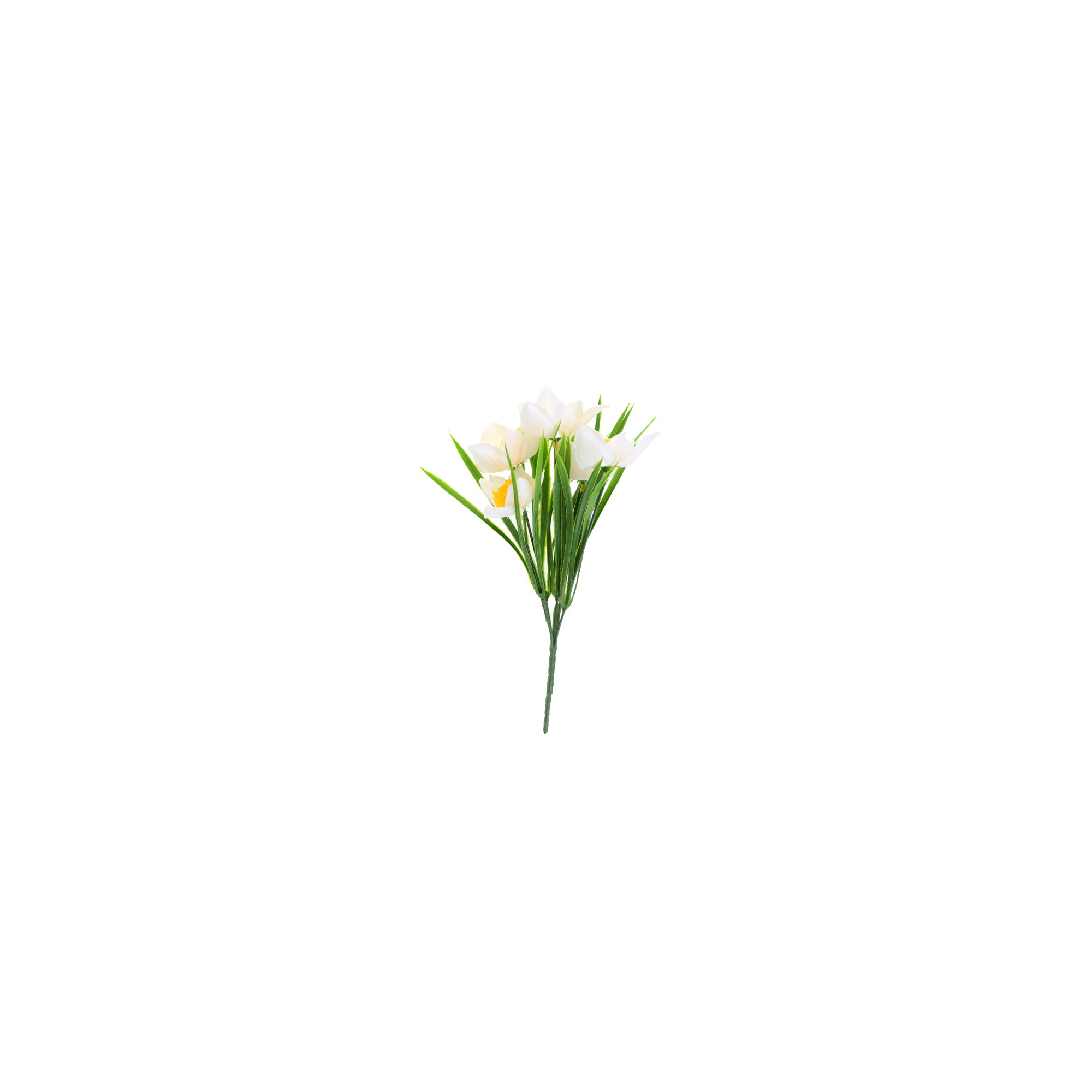 Selyemvirág nárcisz csokor 28cm fehér