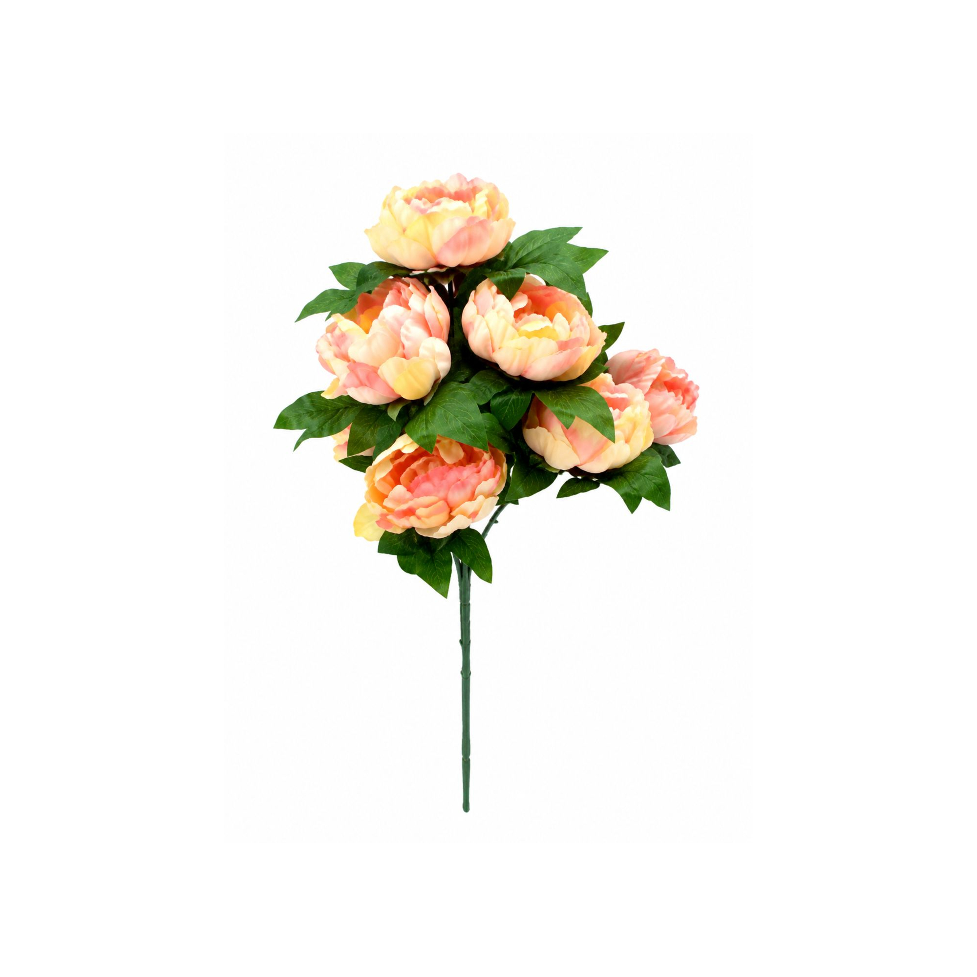 Selyemvirág peónia csokor 48cm lazac