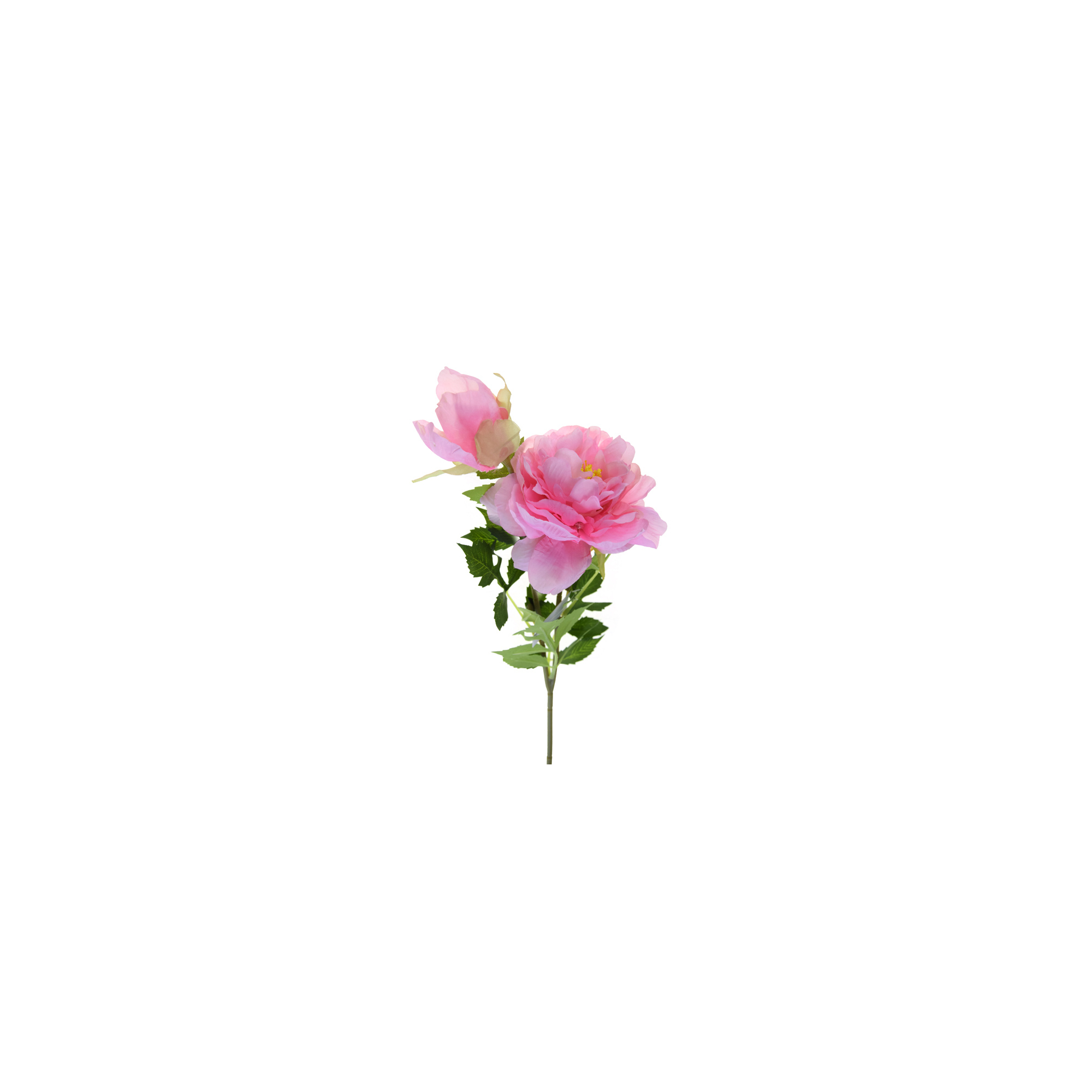 Selyemvirág rózsa 2fej 58cm pink
