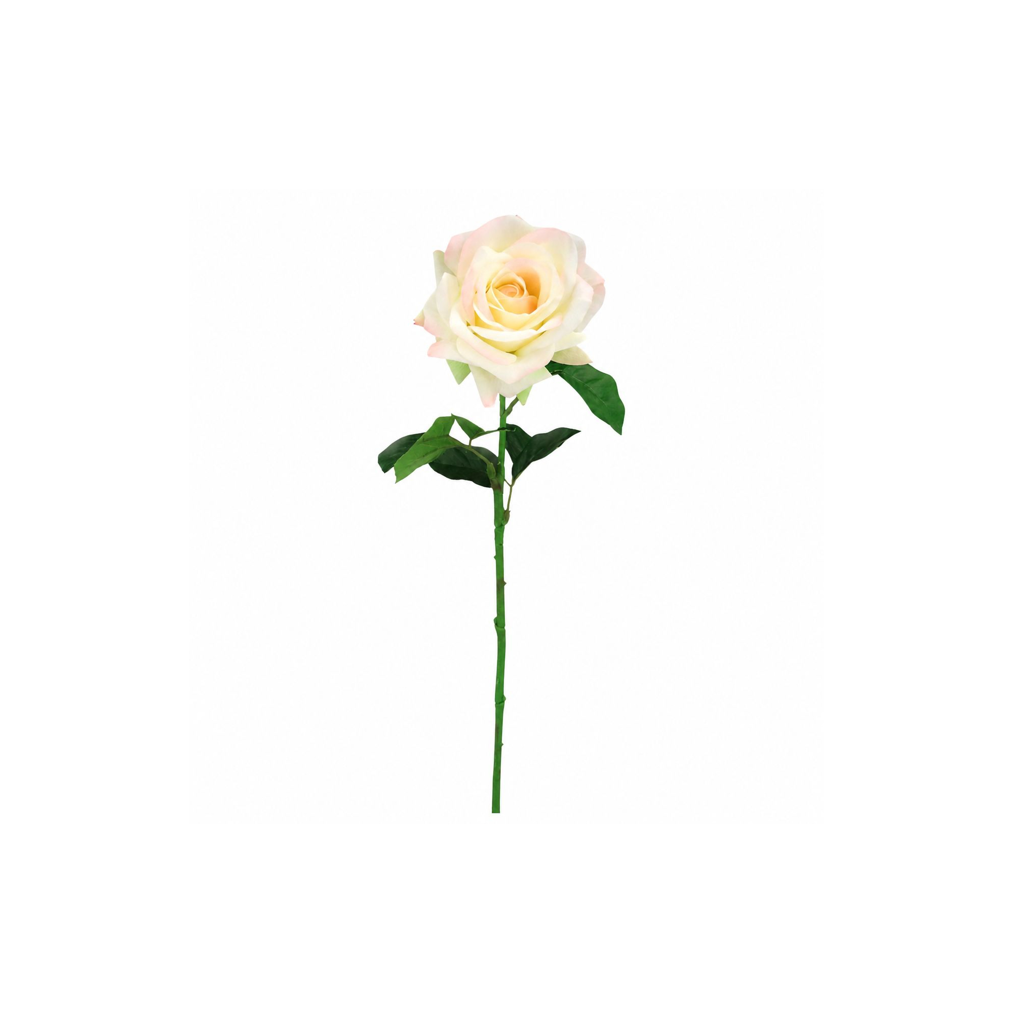 Selyemvirág rózsaszál 65cm fehér/rózsaszín