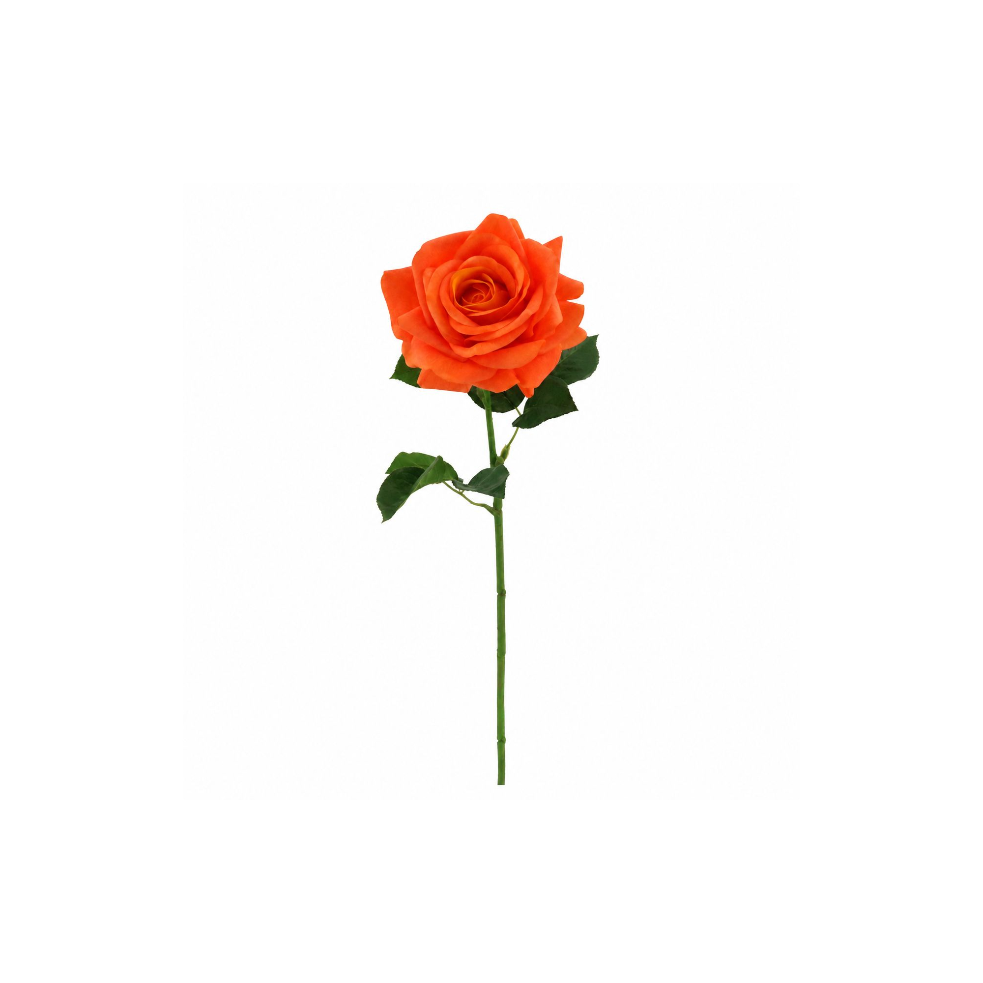 Selyemvirág rózsaszál 65cm narancs