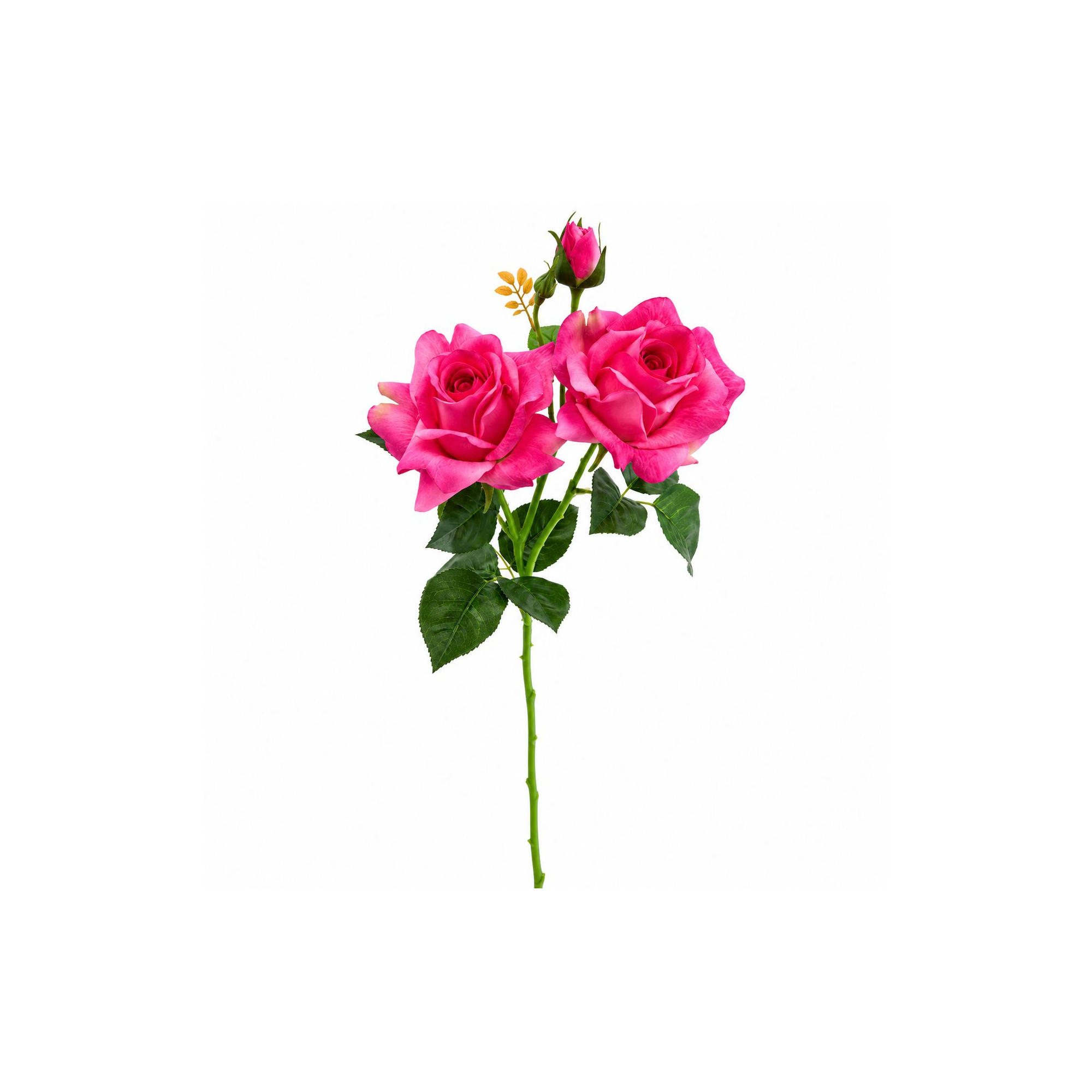 Selyemvirág rózsaszál 68cm 3fej pink