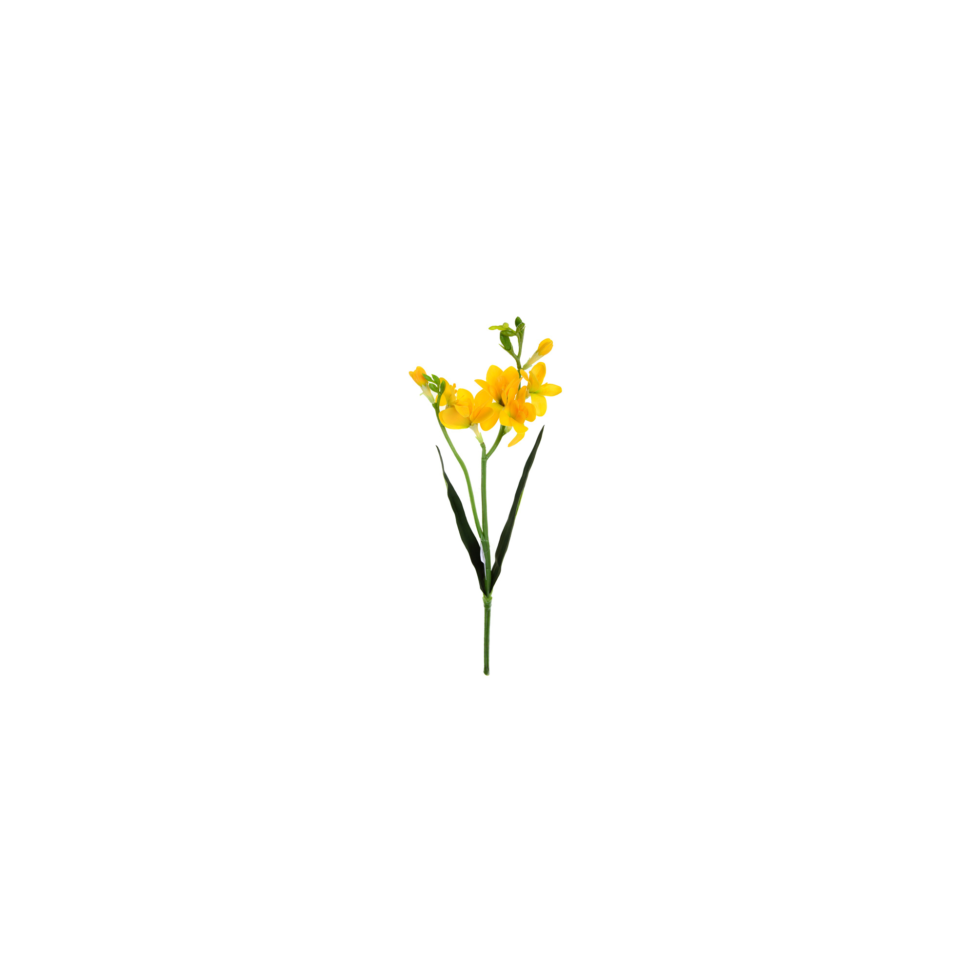 Selyemvirág férézia szálas 59CM sárga