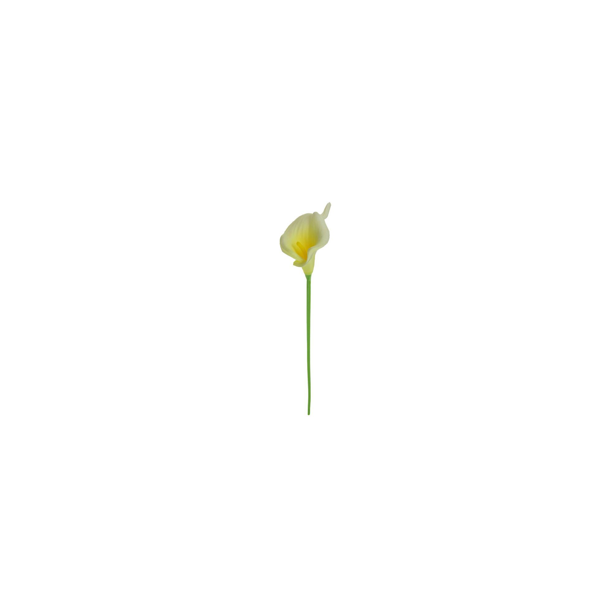 Selyemvirág kála PU szálas 33cm sárga