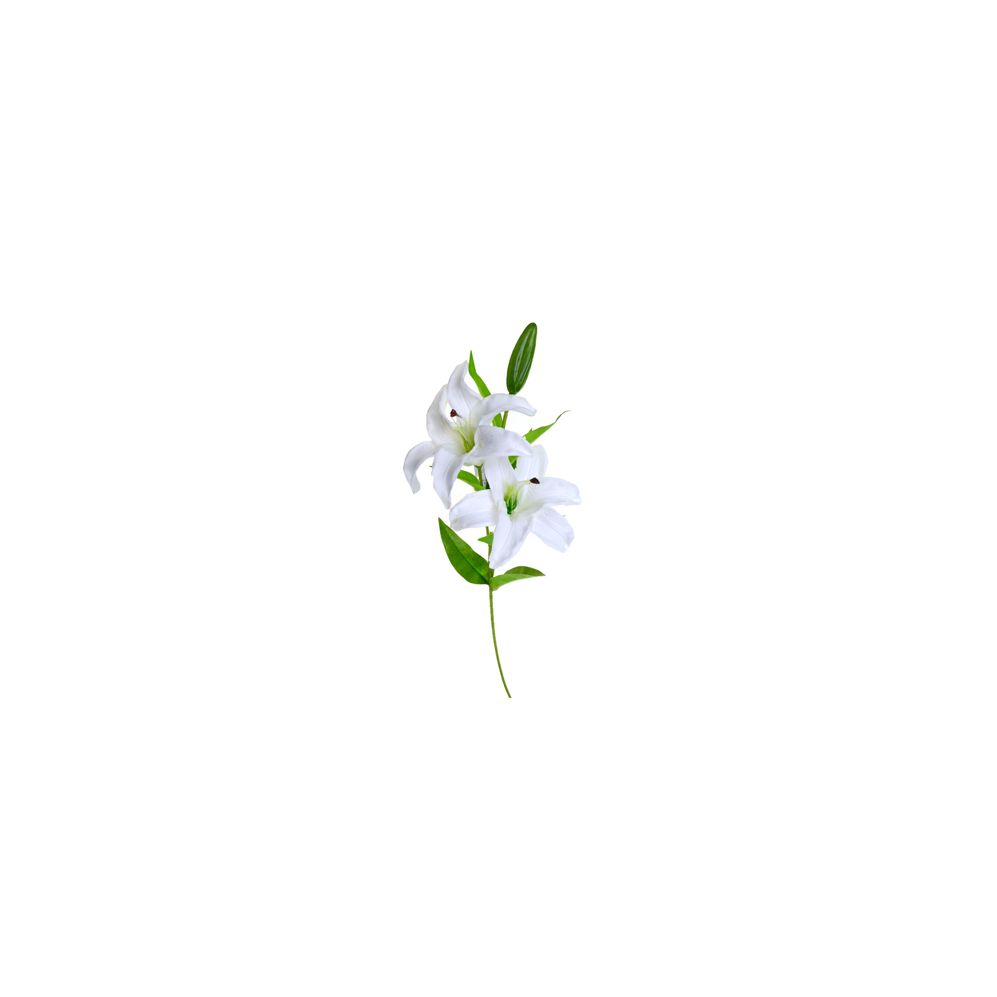 Selyemvirág liliom szálas 70cm fehér