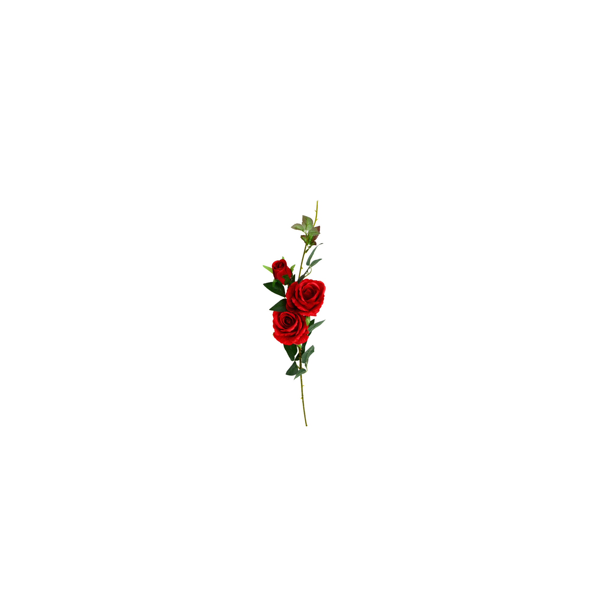Selyemvirág rózsa szálas 78CM piros