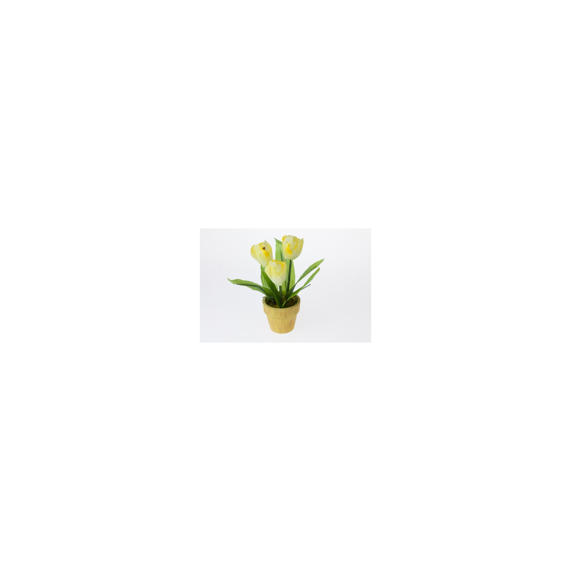 Selyemvirág tulipán cserepes sárga