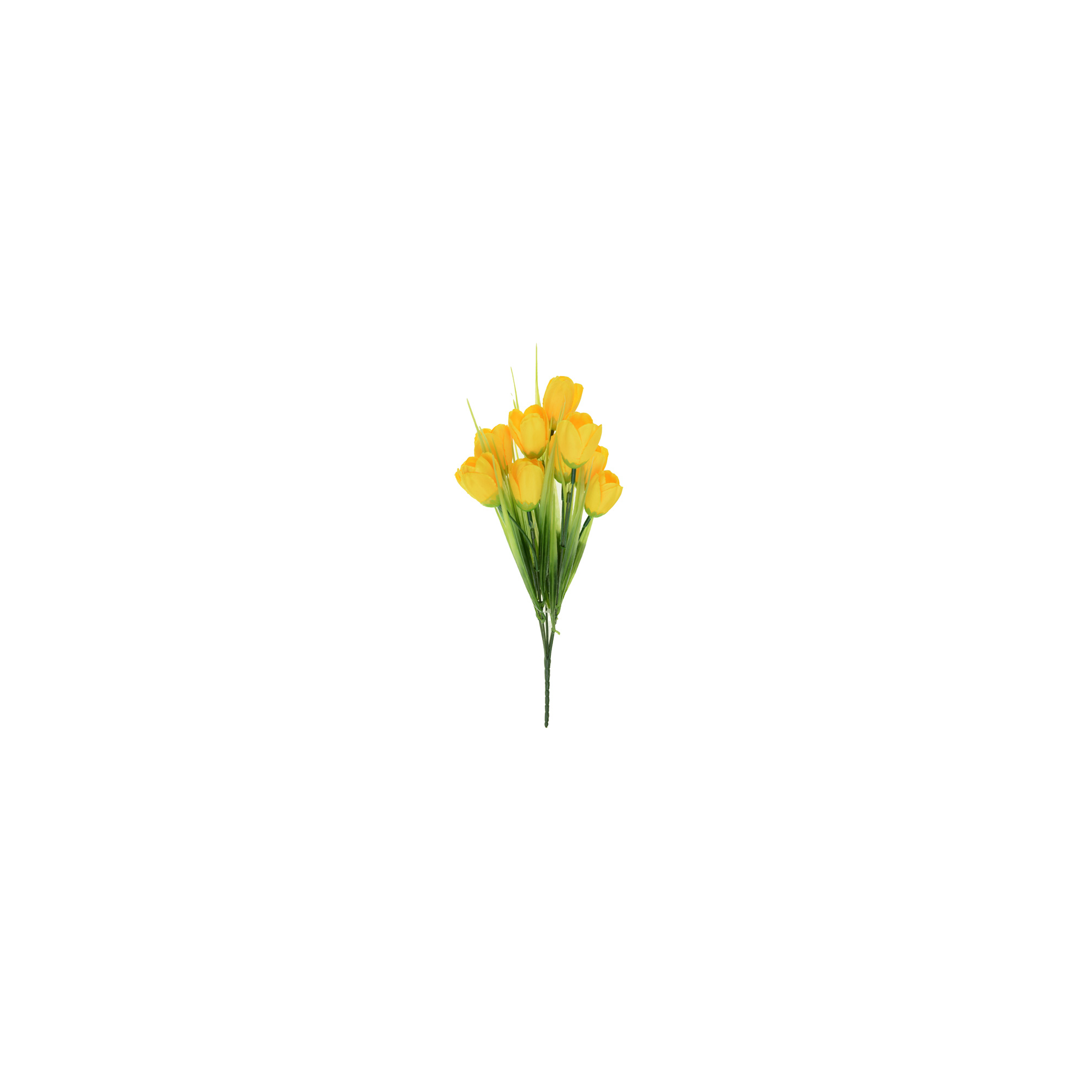 Selyemvirág crocus csokor 34cm 5fej sárga