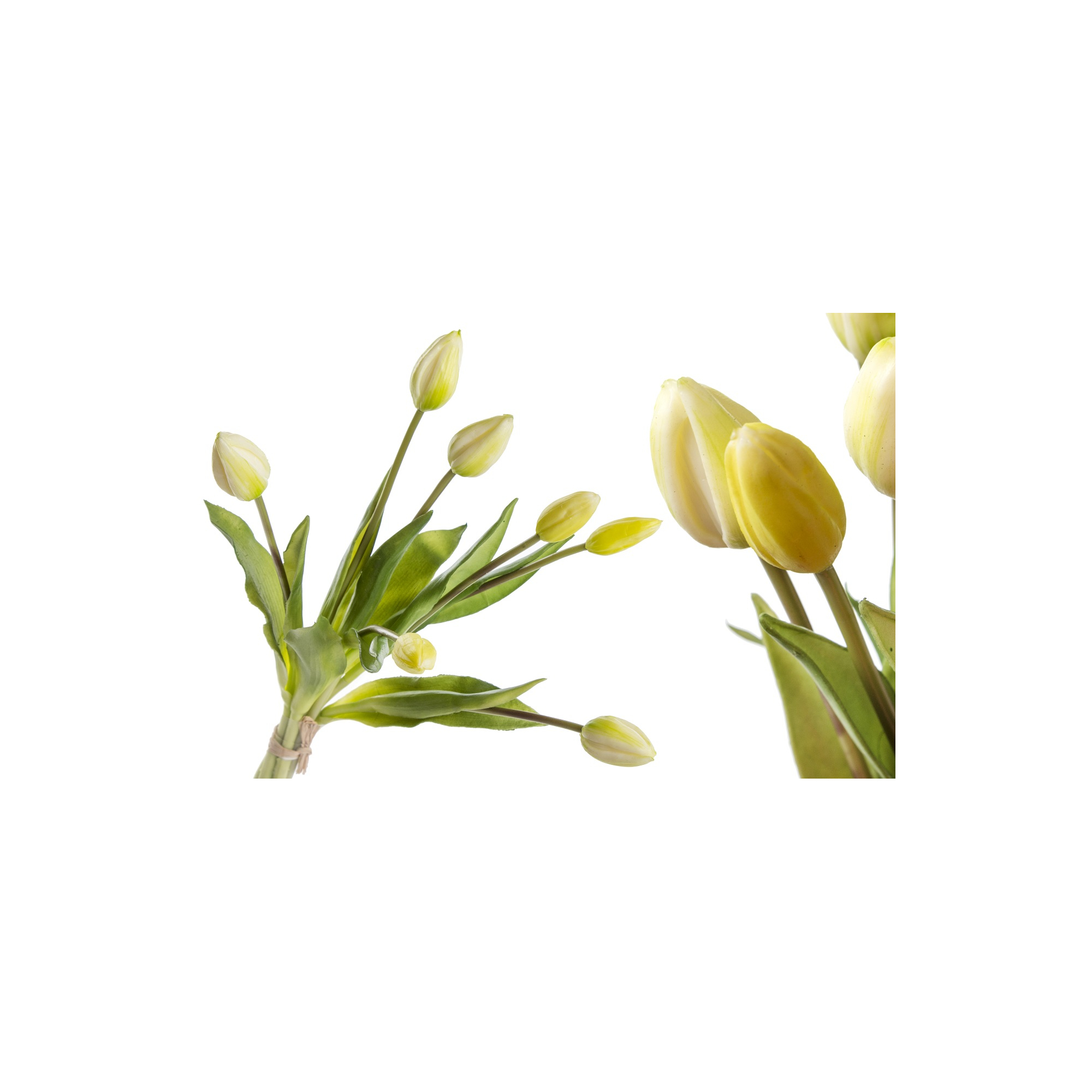 Selyemvirág tulipán gumi csokor s/7 sárga